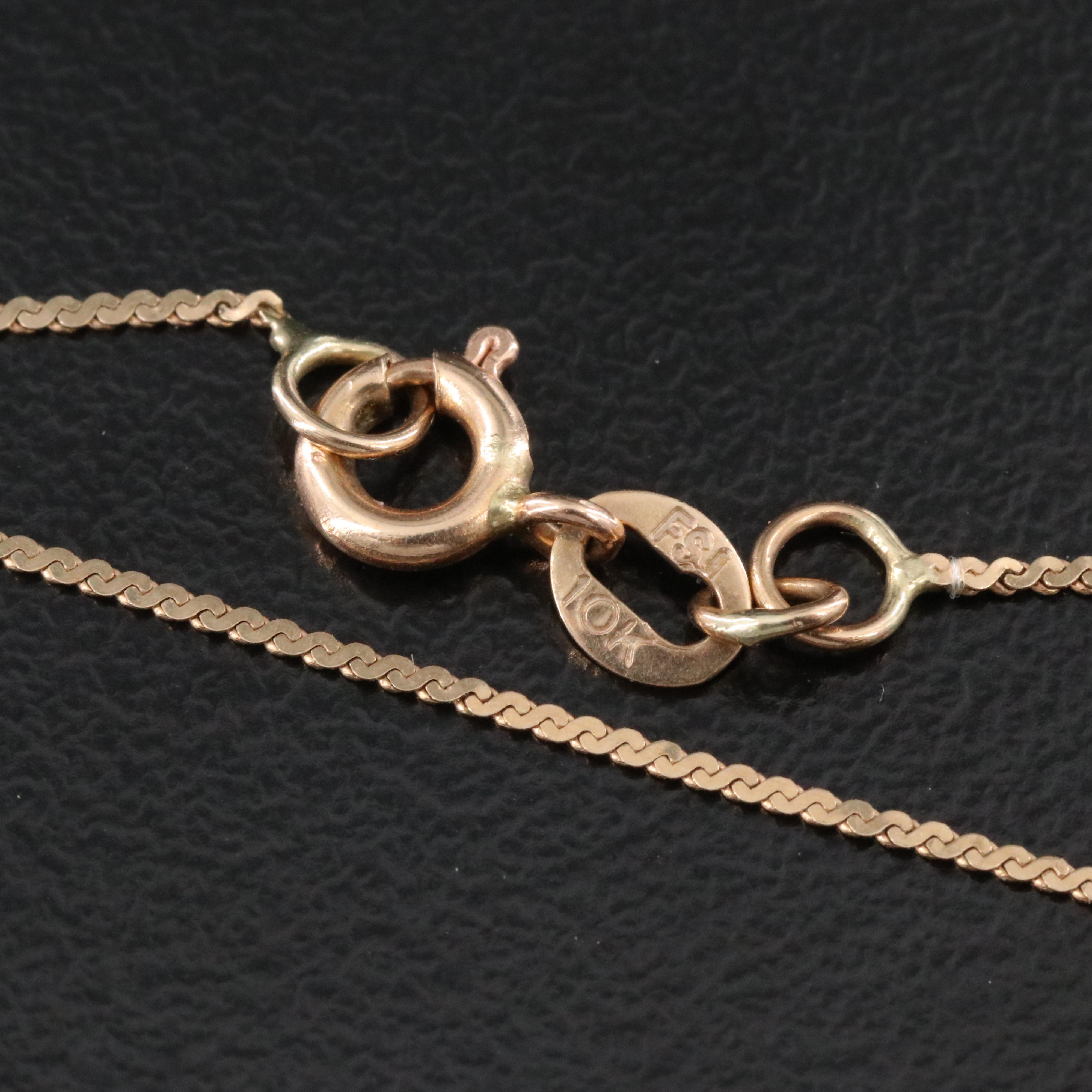 10K Serpentine Chain Necklace