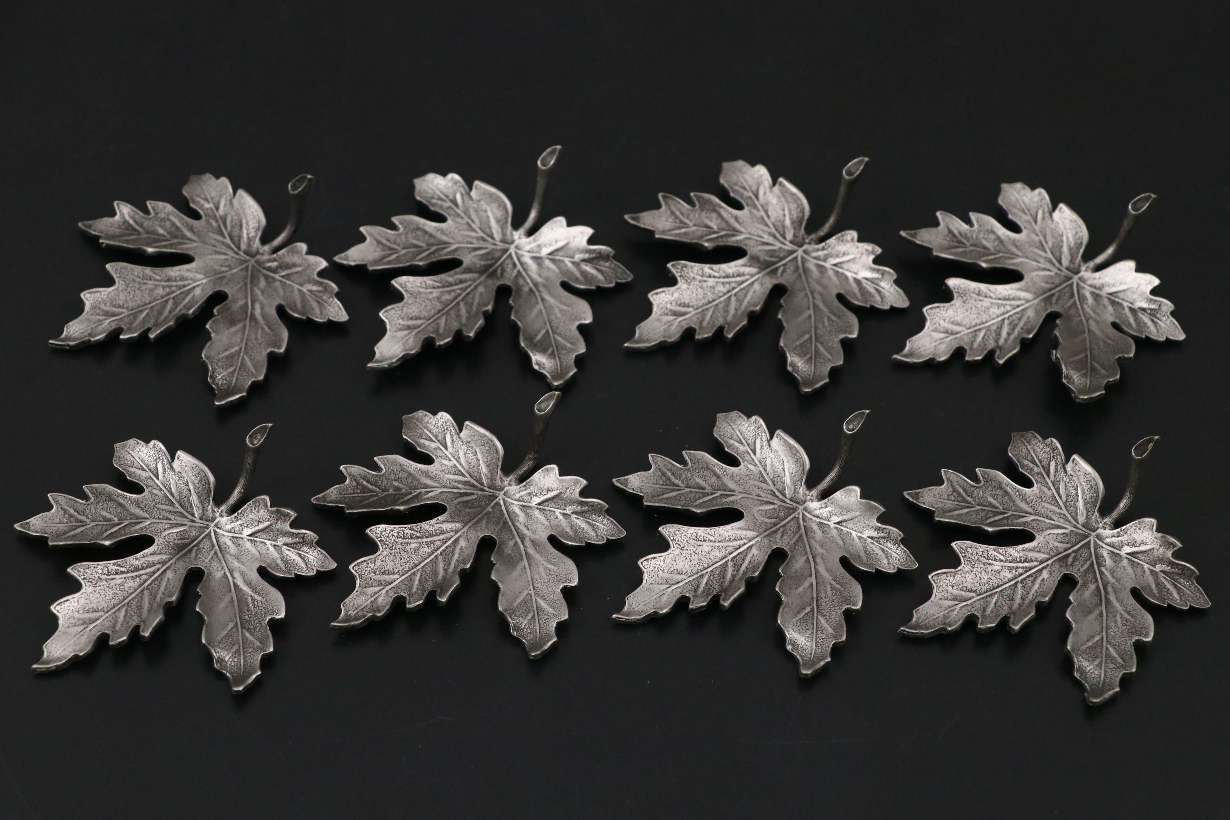 Seth Thomas Desk Clock, Philips Simmons Gate Frame, and Leaf Place Card Holders