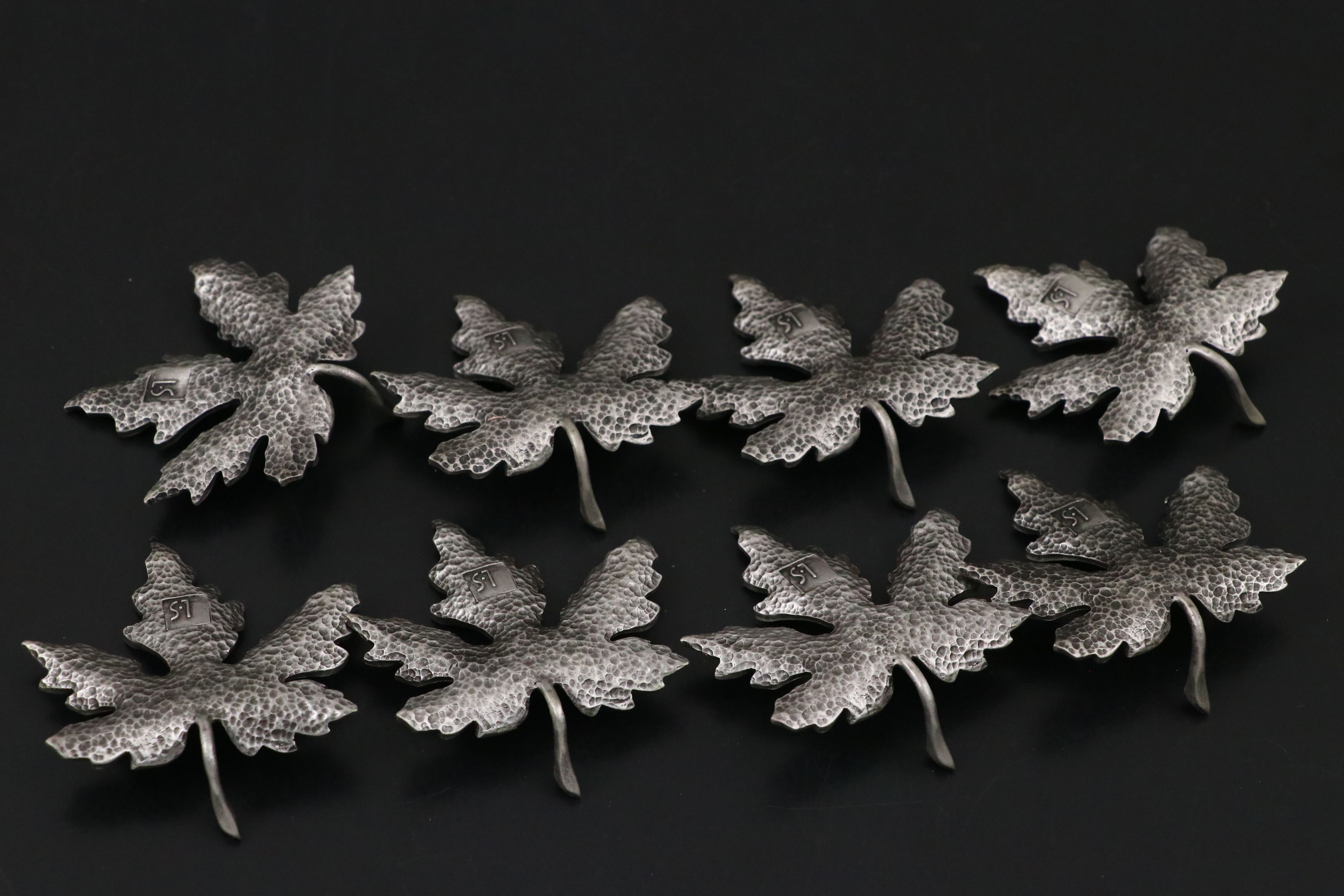 Seth Thomas Desk Clock, Philips Simmons Gate Frame, and Leaf Place Card Holders