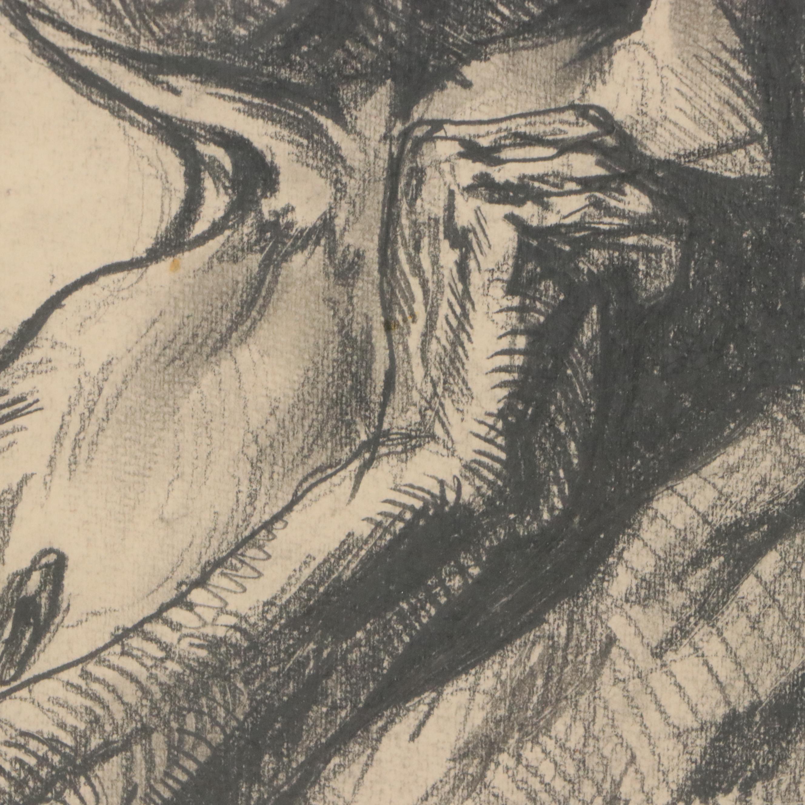 Graphite Study of Hellenistic Statue, 1979