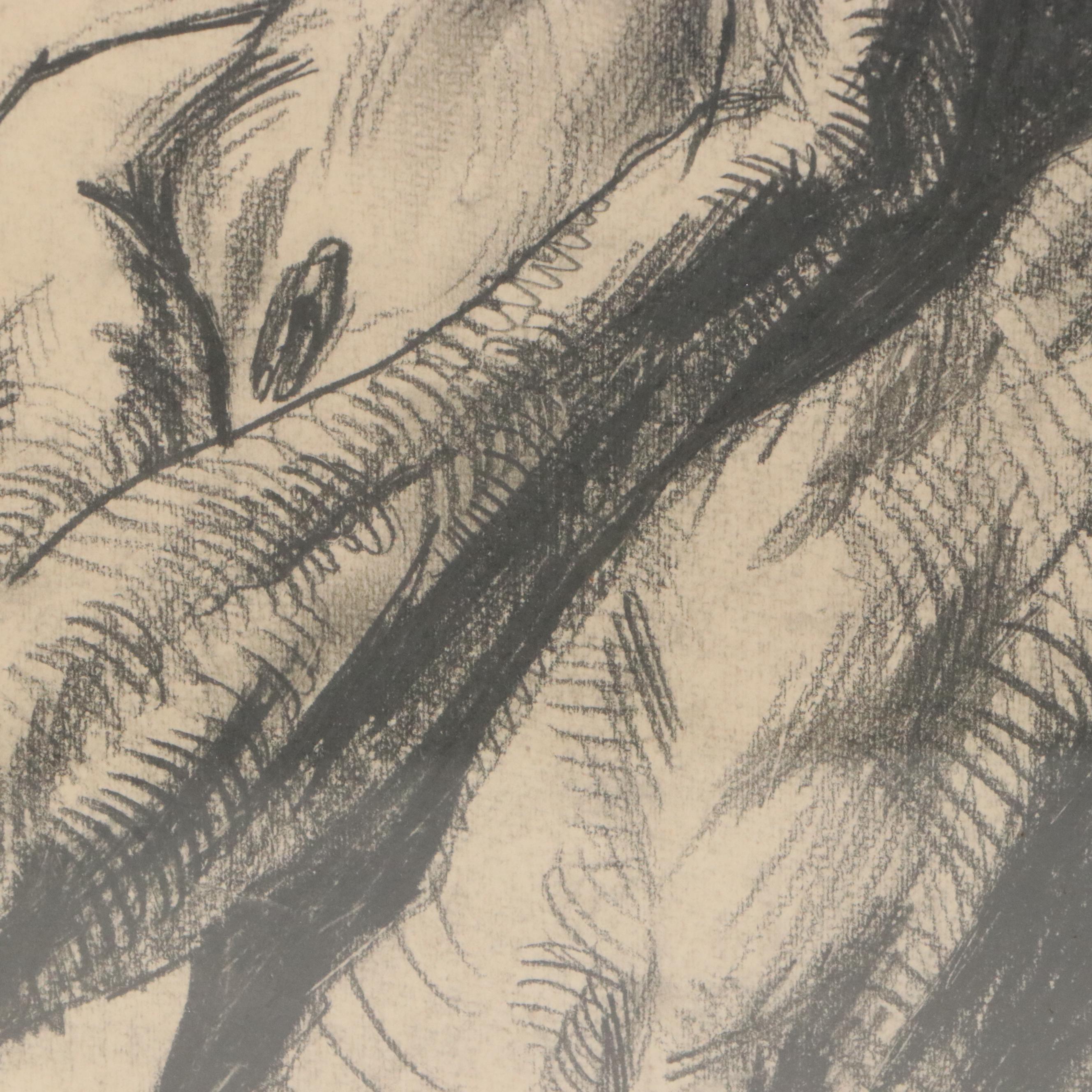 Graphite Study of Hellenistic Statue, 1979