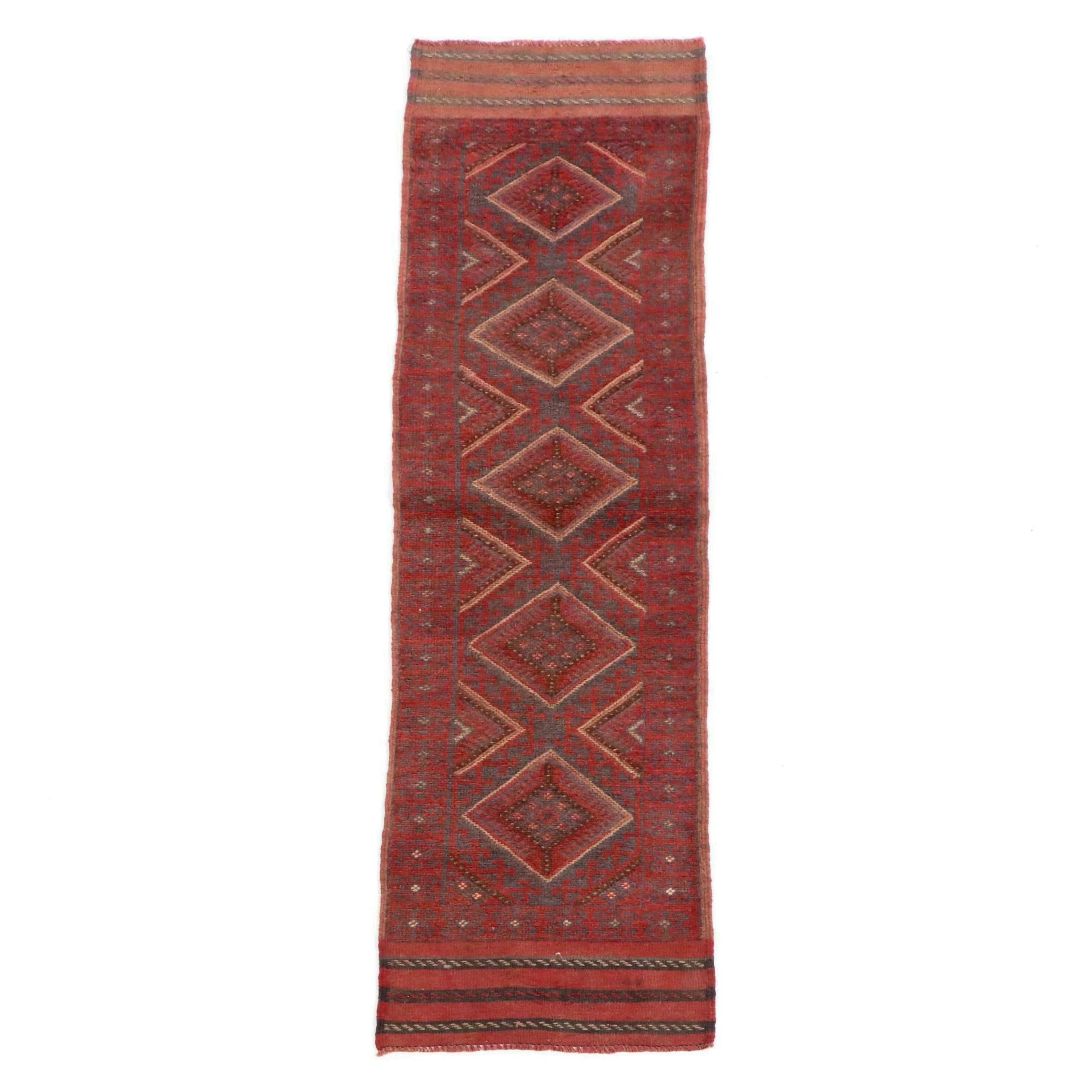 1'10 x 8' Handwoven Afghan Mashwani Carpet Runner