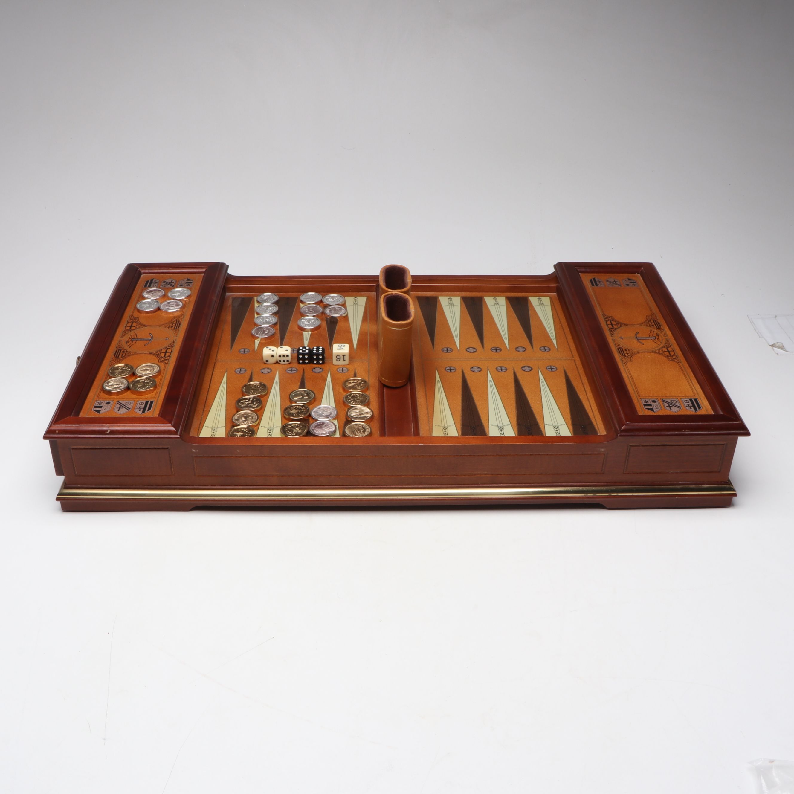 Franklin Mint "Excalibur" Limited Edition Backgammon Game Set, Late 20th Century