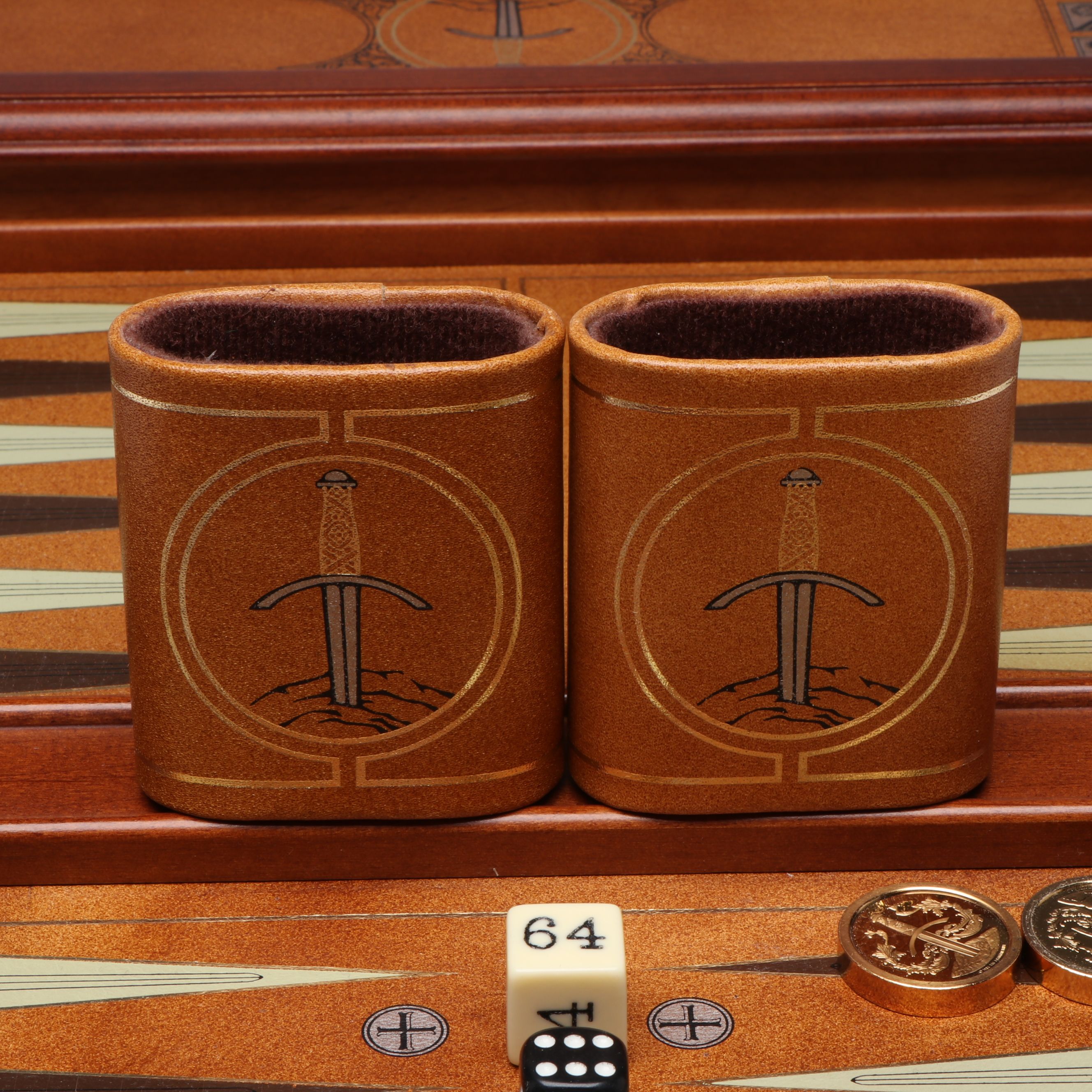 Franklin Mint "Excalibur" Limited Edition Backgammon Game Set, Late 20th Century