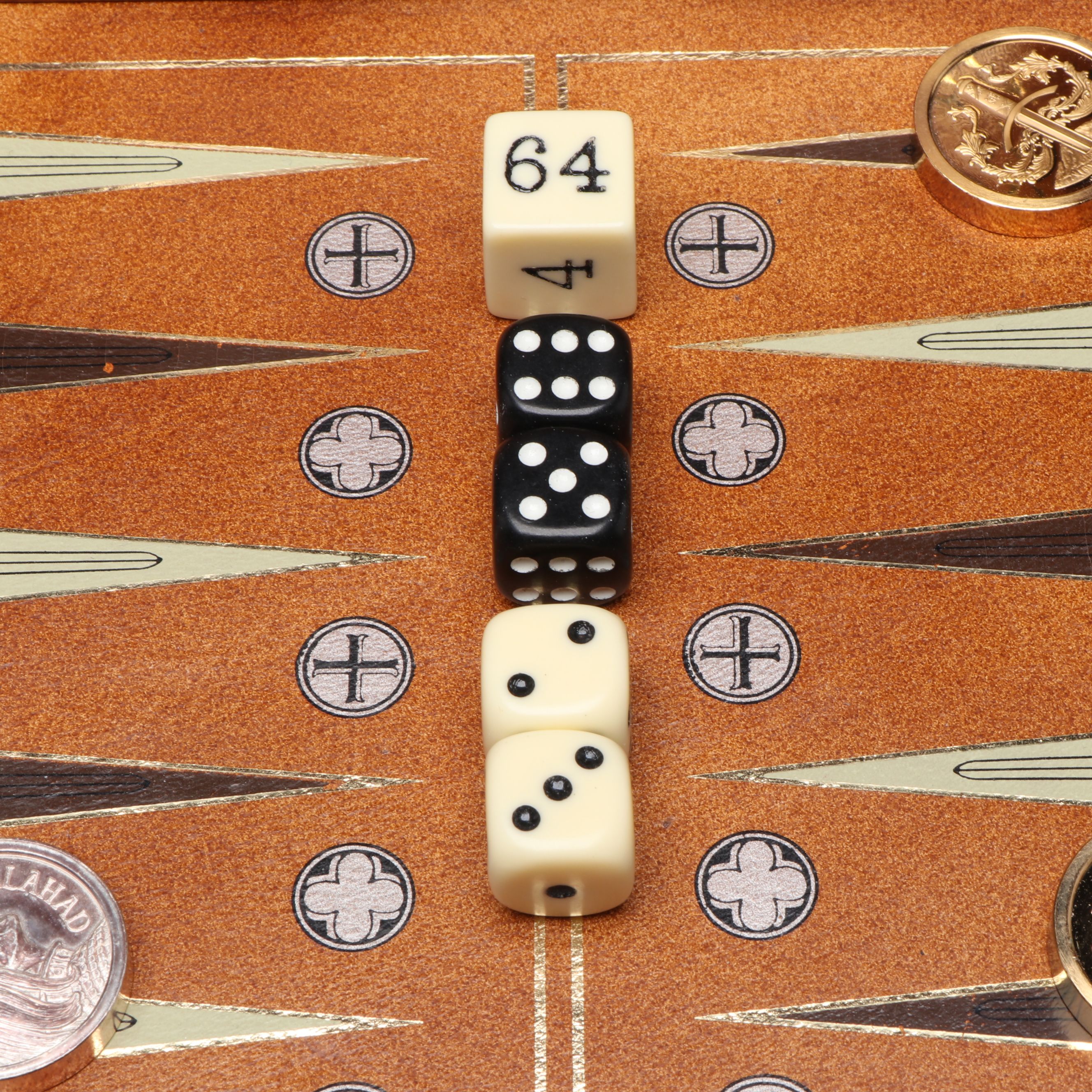 Franklin Mint "Excalibur" Limited Edition Backgammon Game Set, Late 20th Century