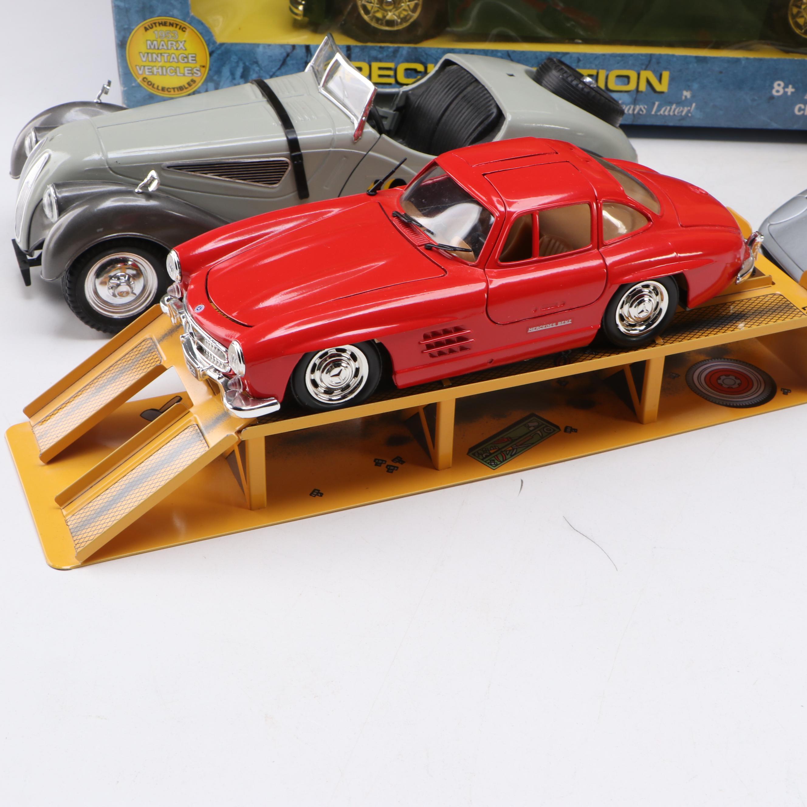 Marx Special Edition 1953 Jaguar Sports Car and Other Diecast Vintage Model Cars