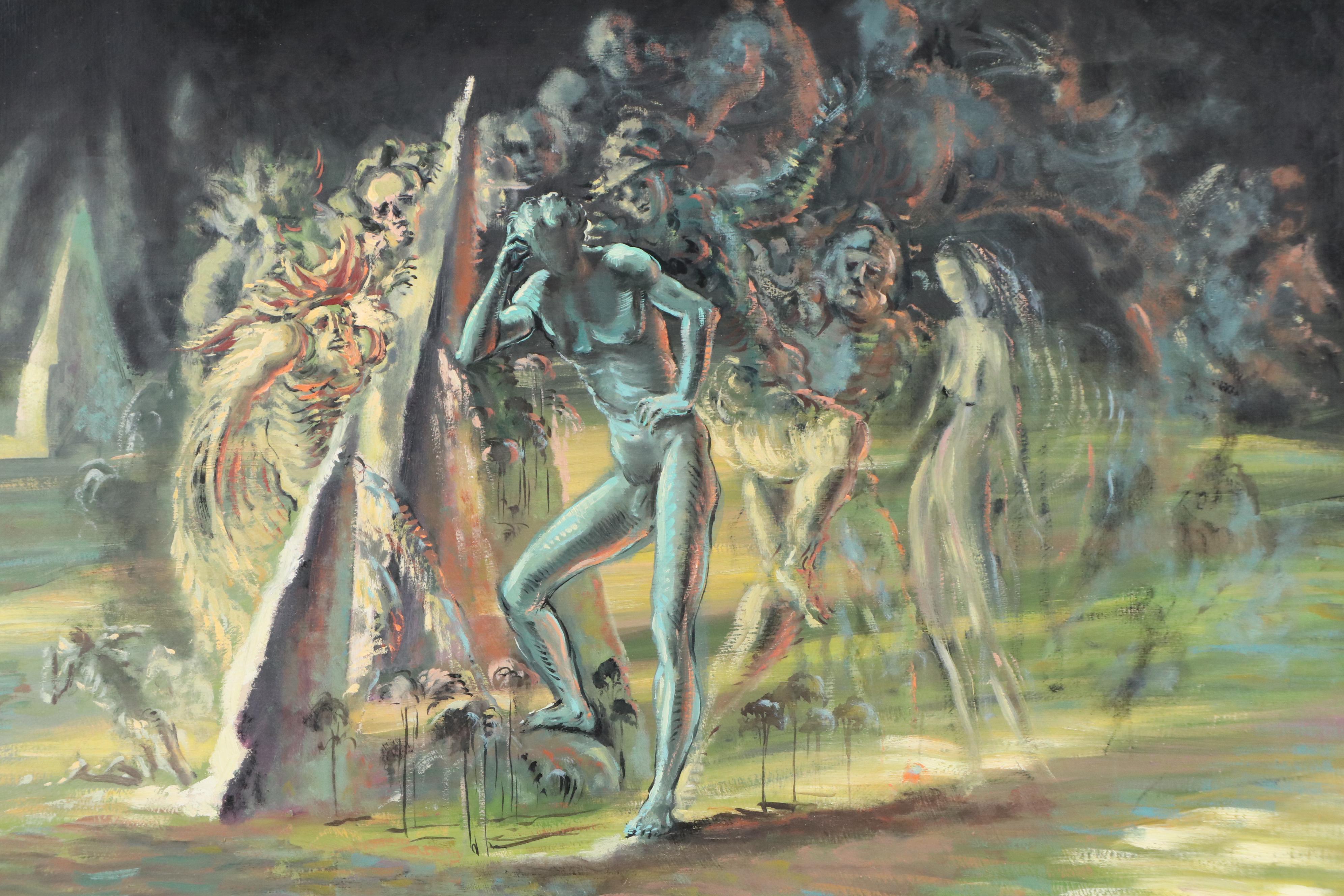Andrea Granchi Oil Painting "Grande Sognatore (Powerful Dreamer)," 1988