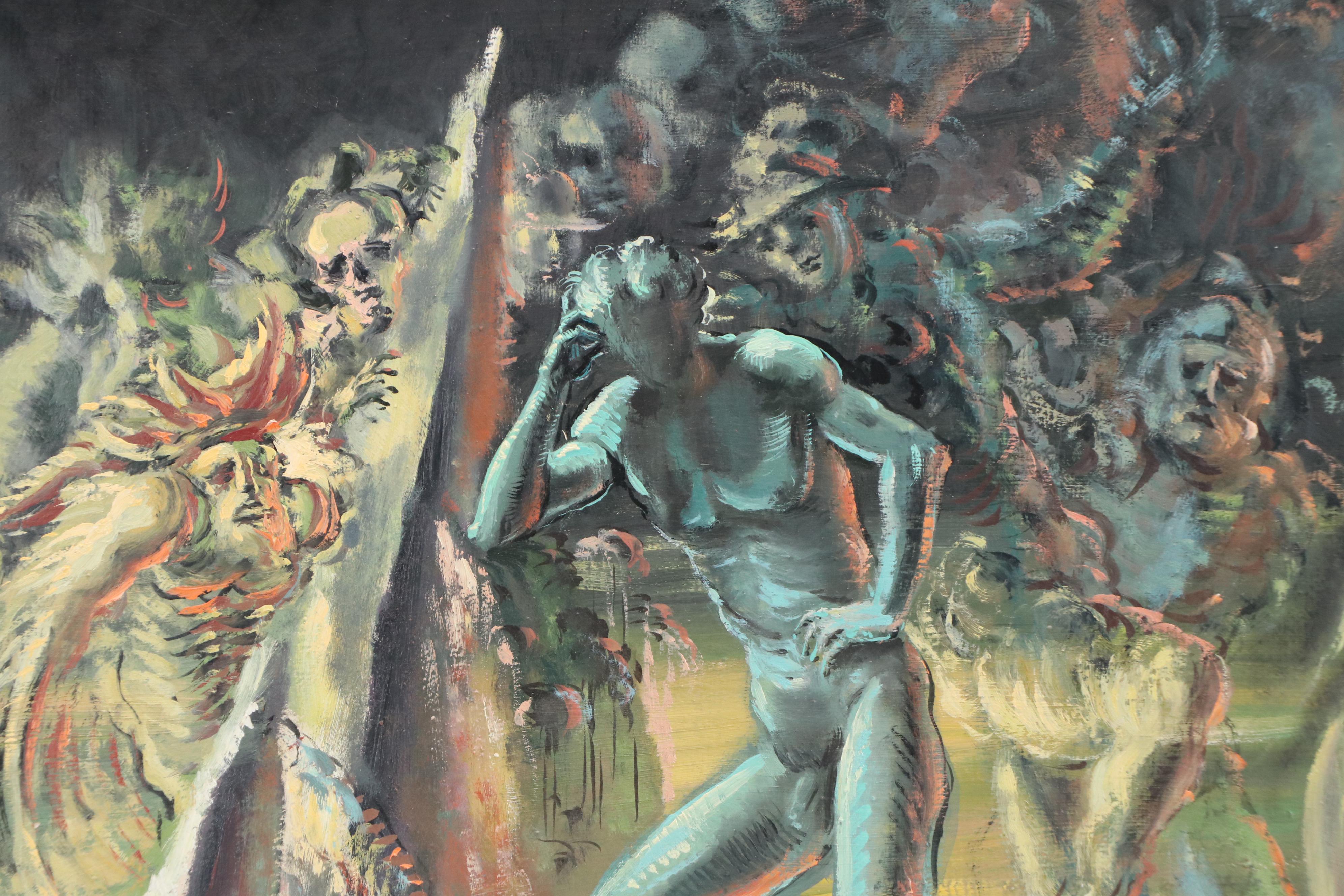 Andrea Granchi Oil Painting "Grande Sognatore (Powerful Dreamer)," 1988