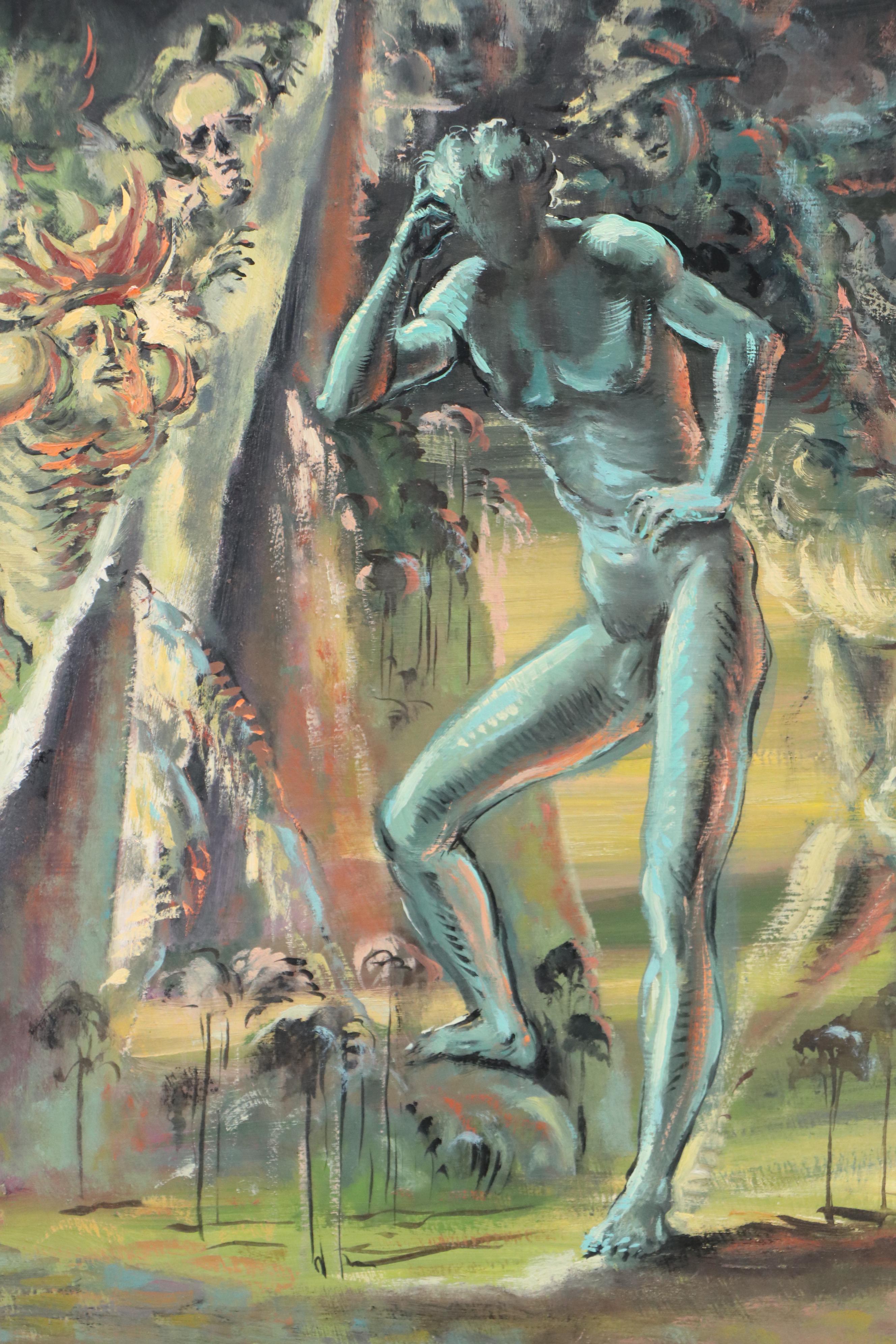 Andrea Granchi Oil Painting "Grande Sognatore (Powerful Dreamer)," 1988