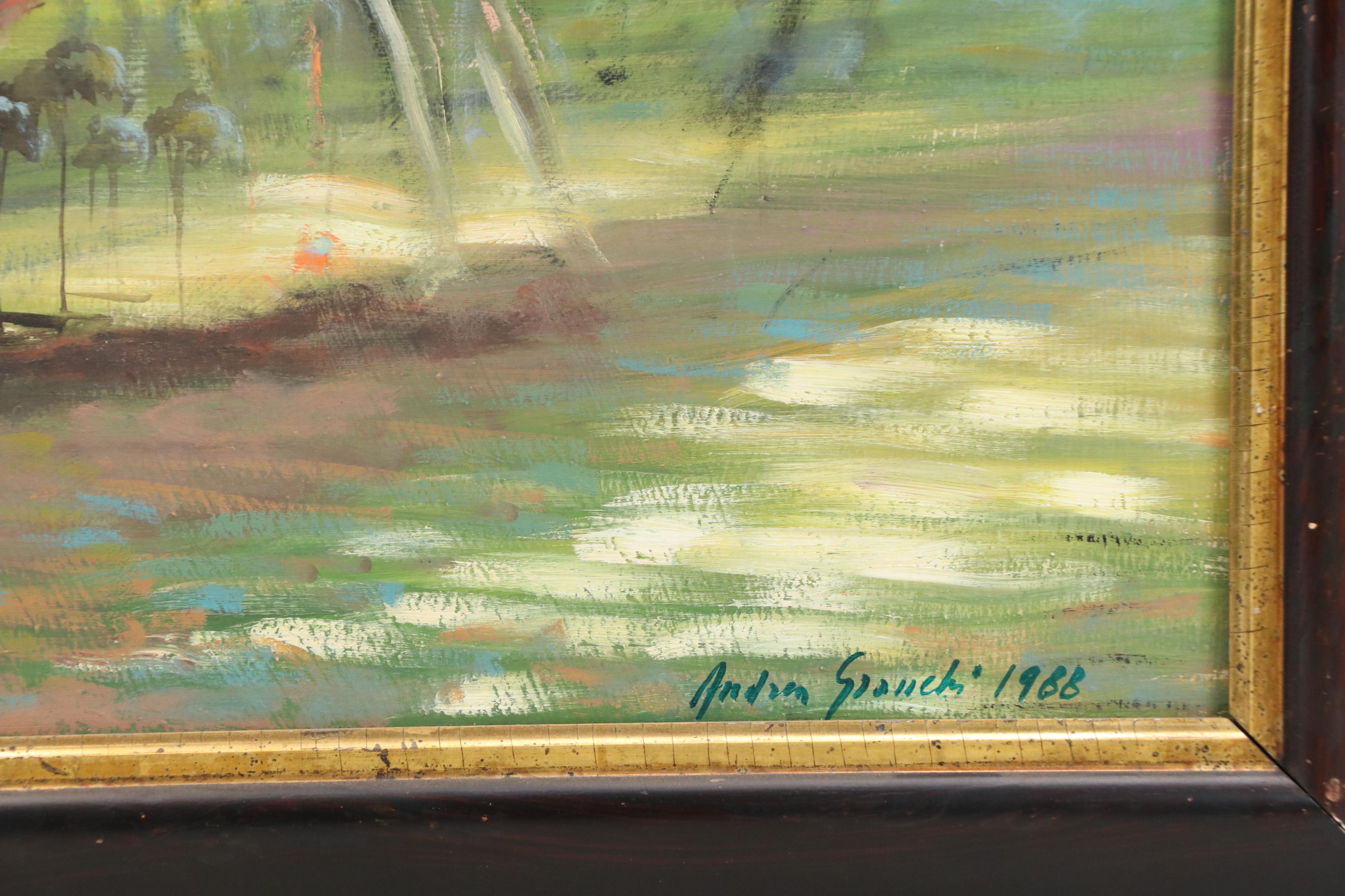 Andrea Granchi Oil Painting "Grande Sognatore (Powerful Dreamer)," 1988