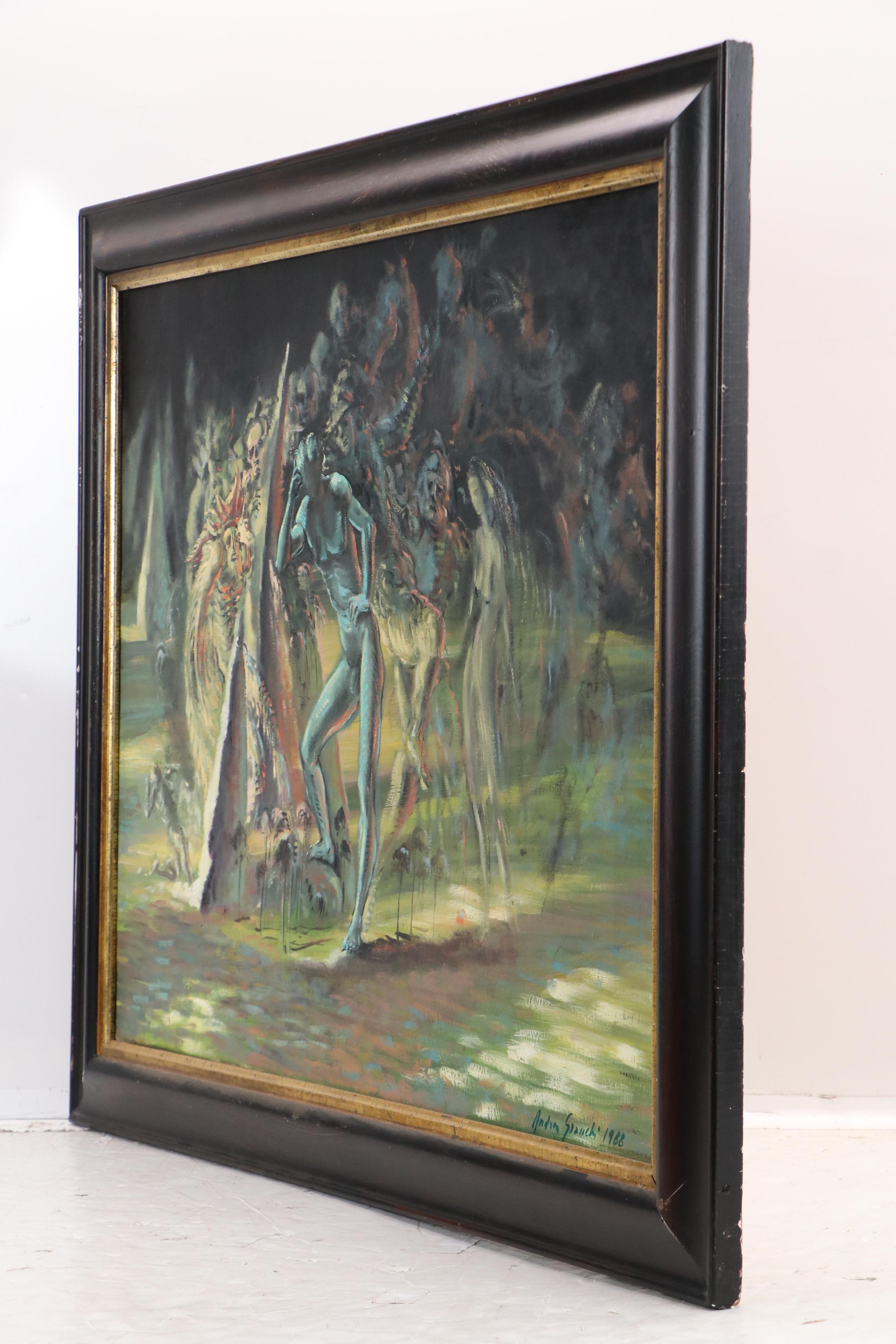 Andrea Granchi Oil Painting "Grande Sognatore (Powerful Dreamer)," 1988