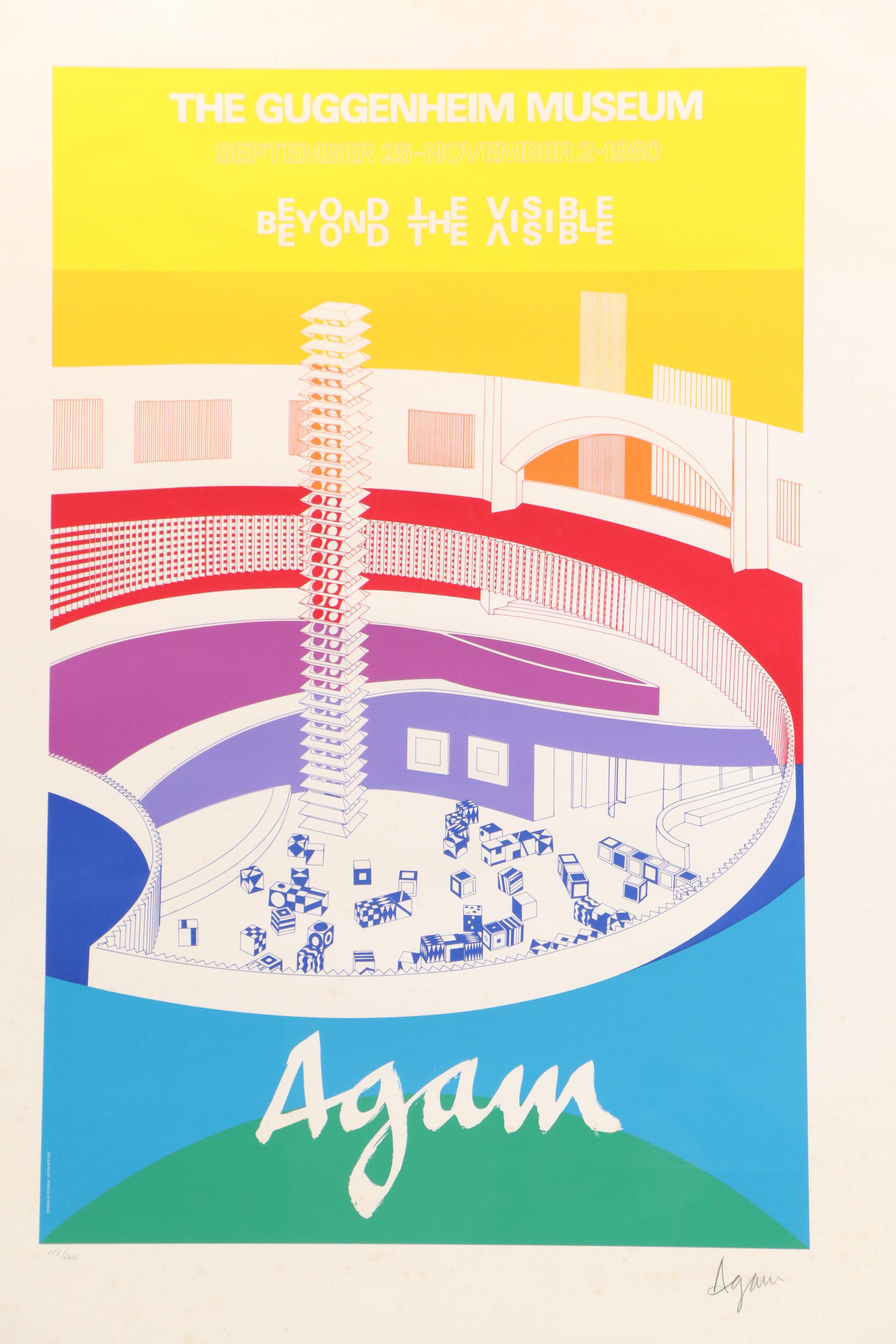 Yaacov Agam Guggenheim Exhibition Serigraph "Panoramagam," 1980