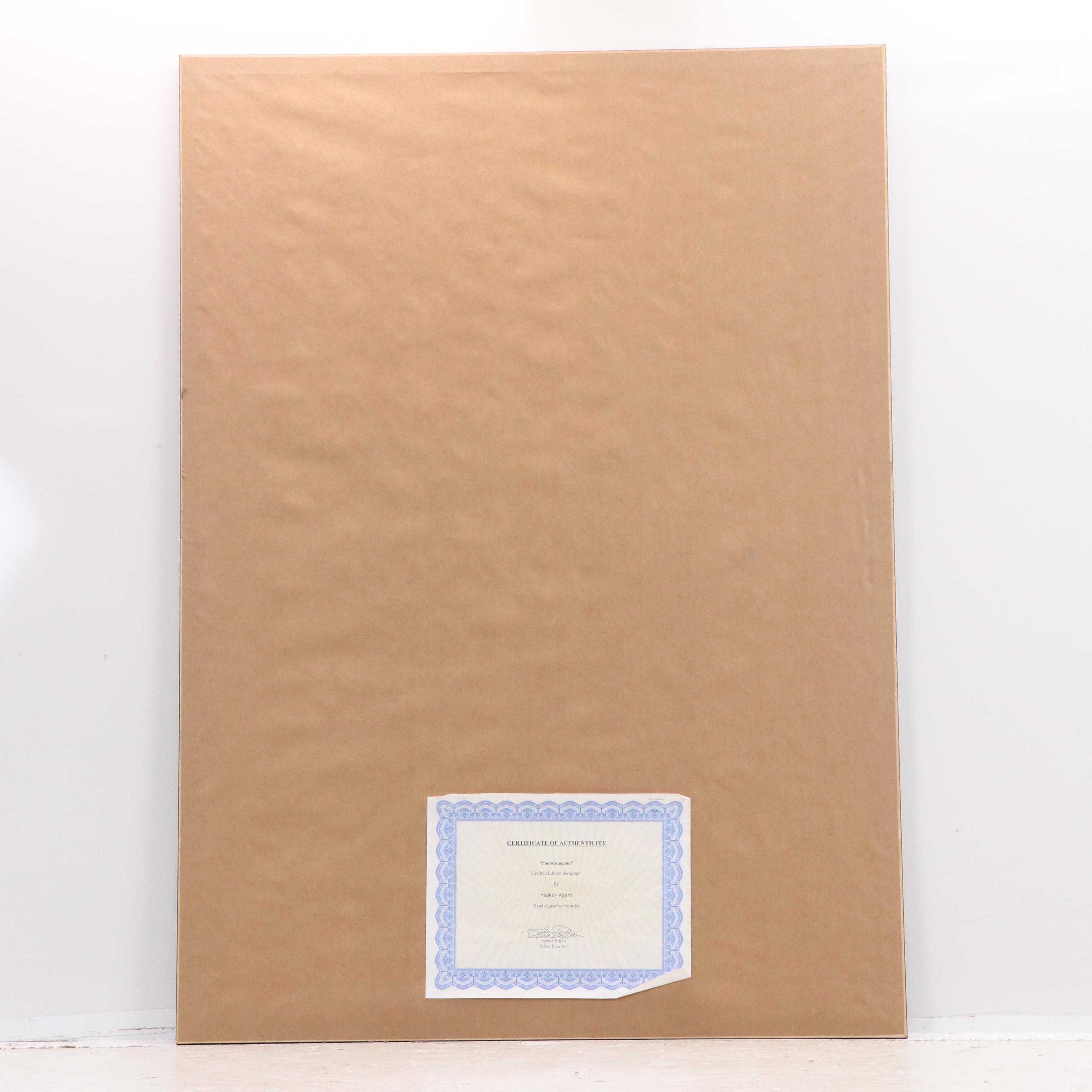 Yaacov Agam Guggenheim Exhibition Serigraph "Panoramagam," 1980