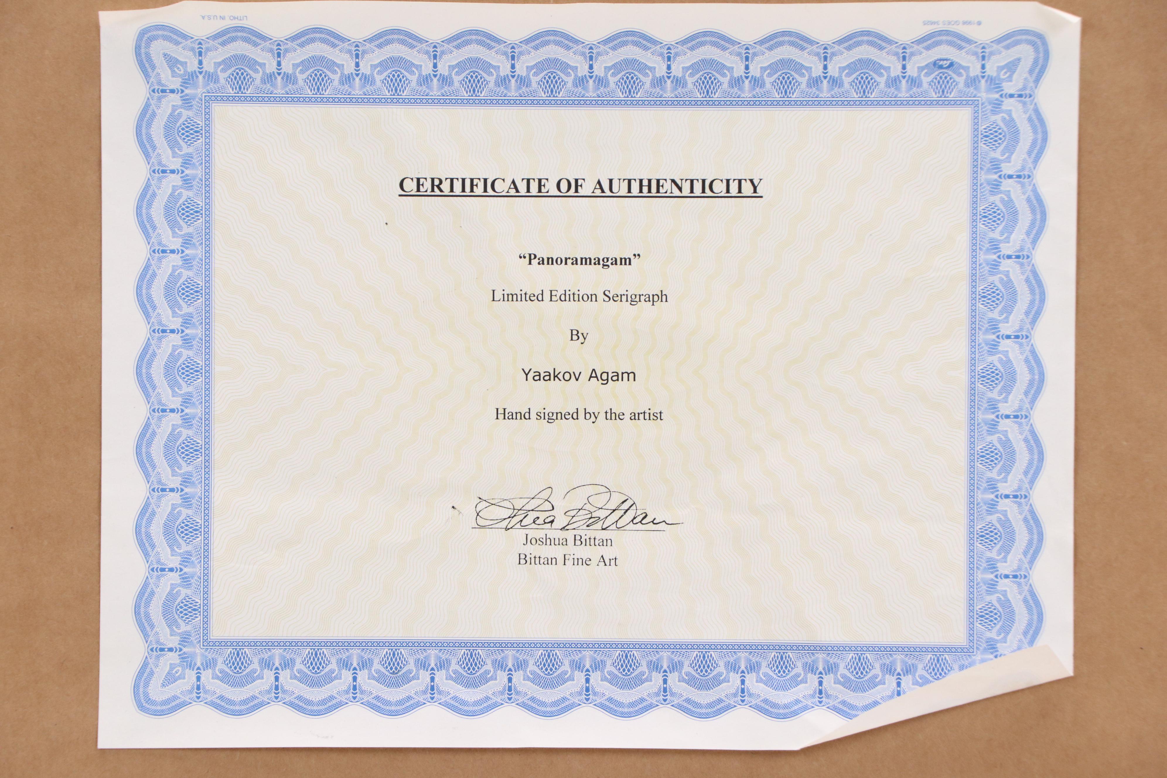 Yaacov Agam Guggenheim Exhibition Serigraph "Panoramagam," 1980