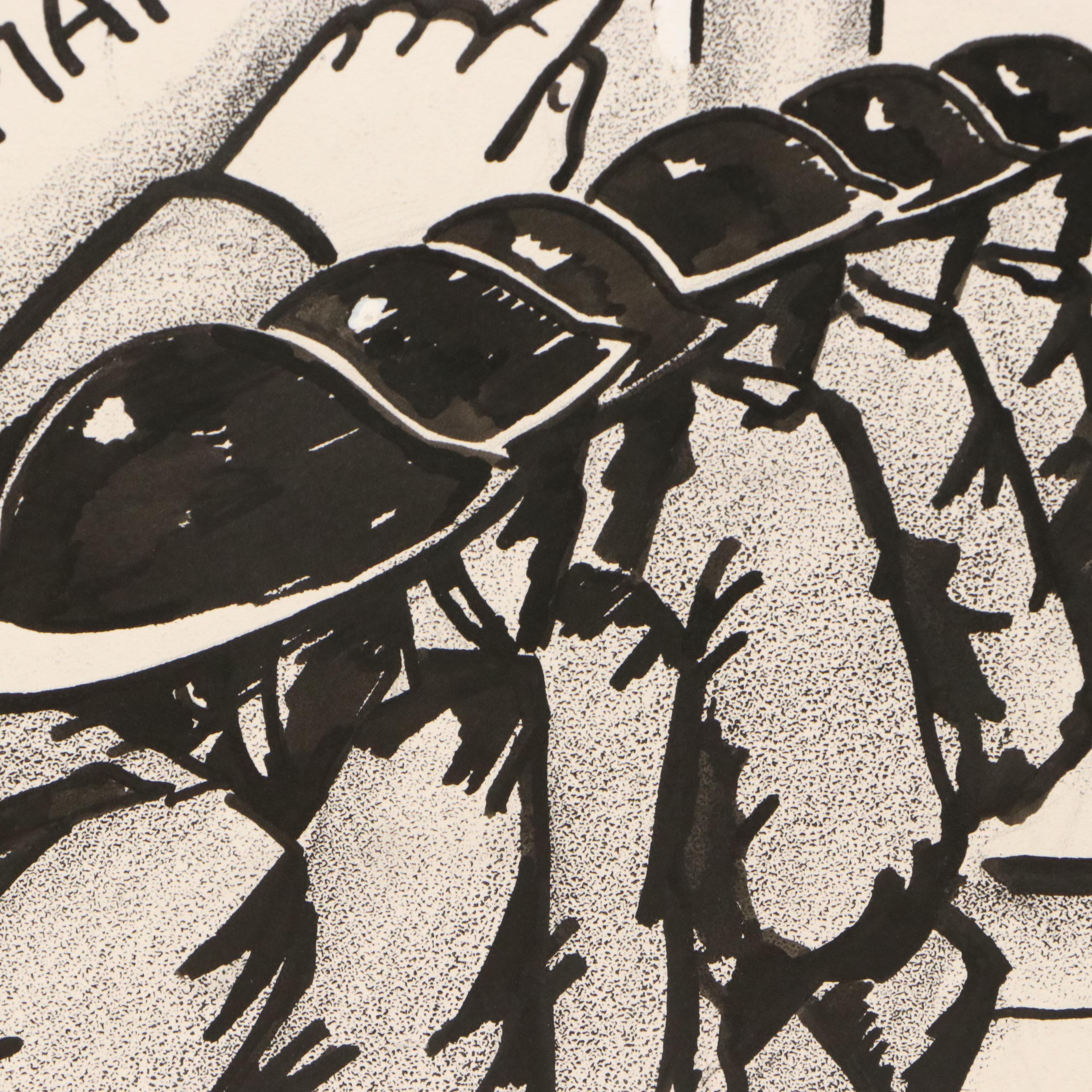 Shepard Mixed Media Cartoons of WWII Eastern Front Military Campaigns, 1940s