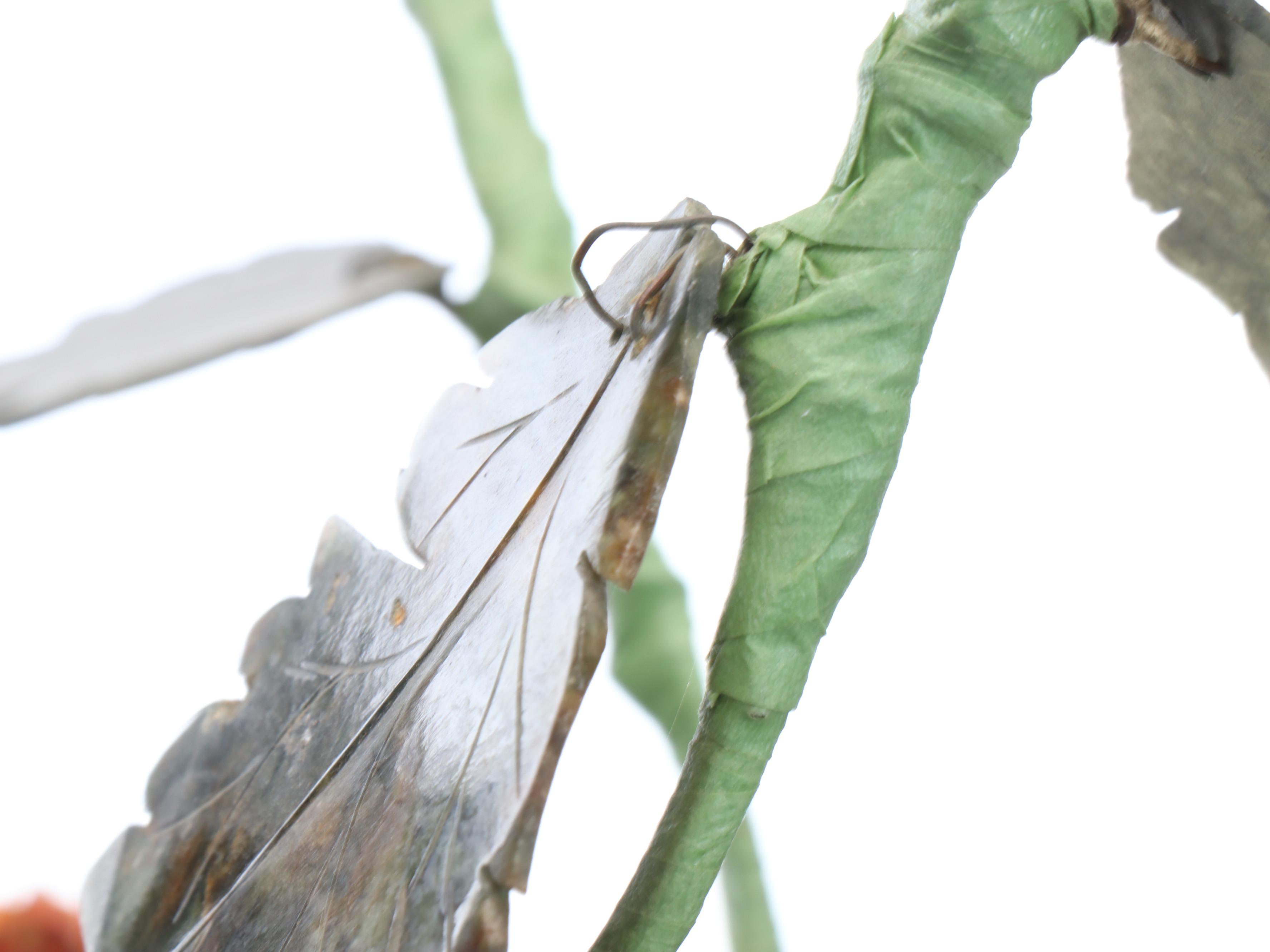 Chinese Carved Rose Quartz, Agate, and Glass Bonsai in Cloisonné Base