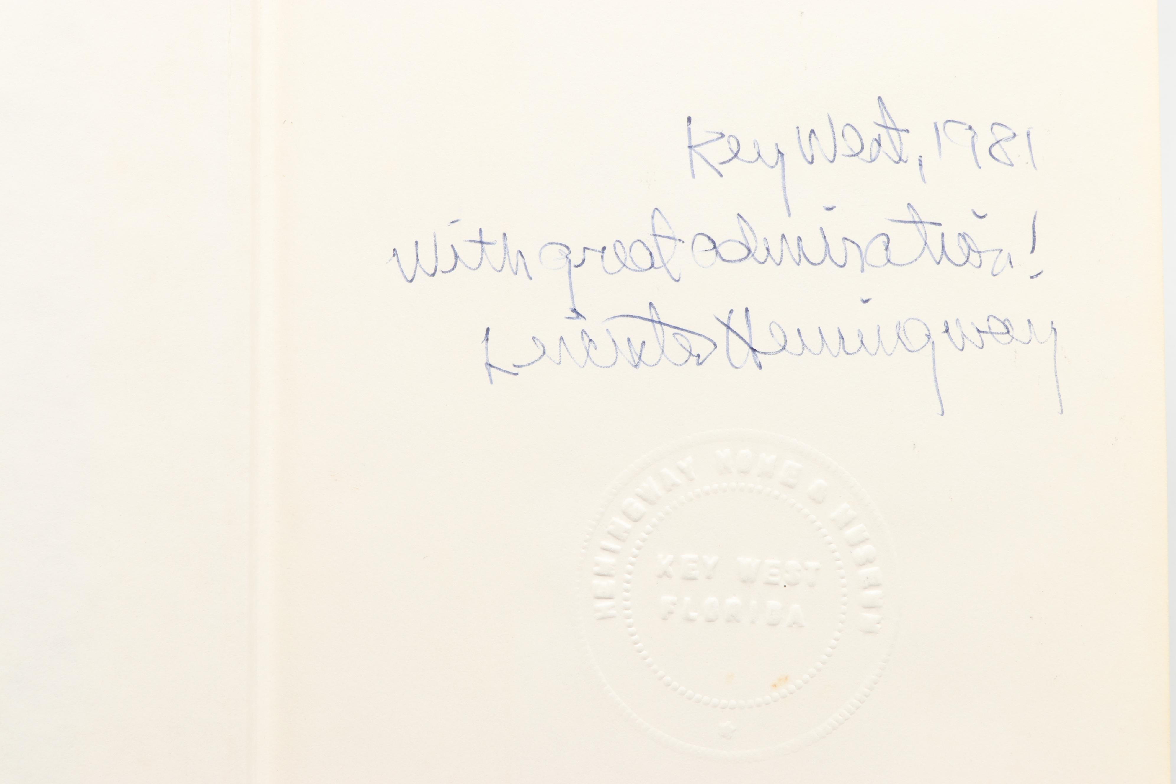 Signed Second Edition "My Brother, Ernest Hemingway" by Leicester Hemingway