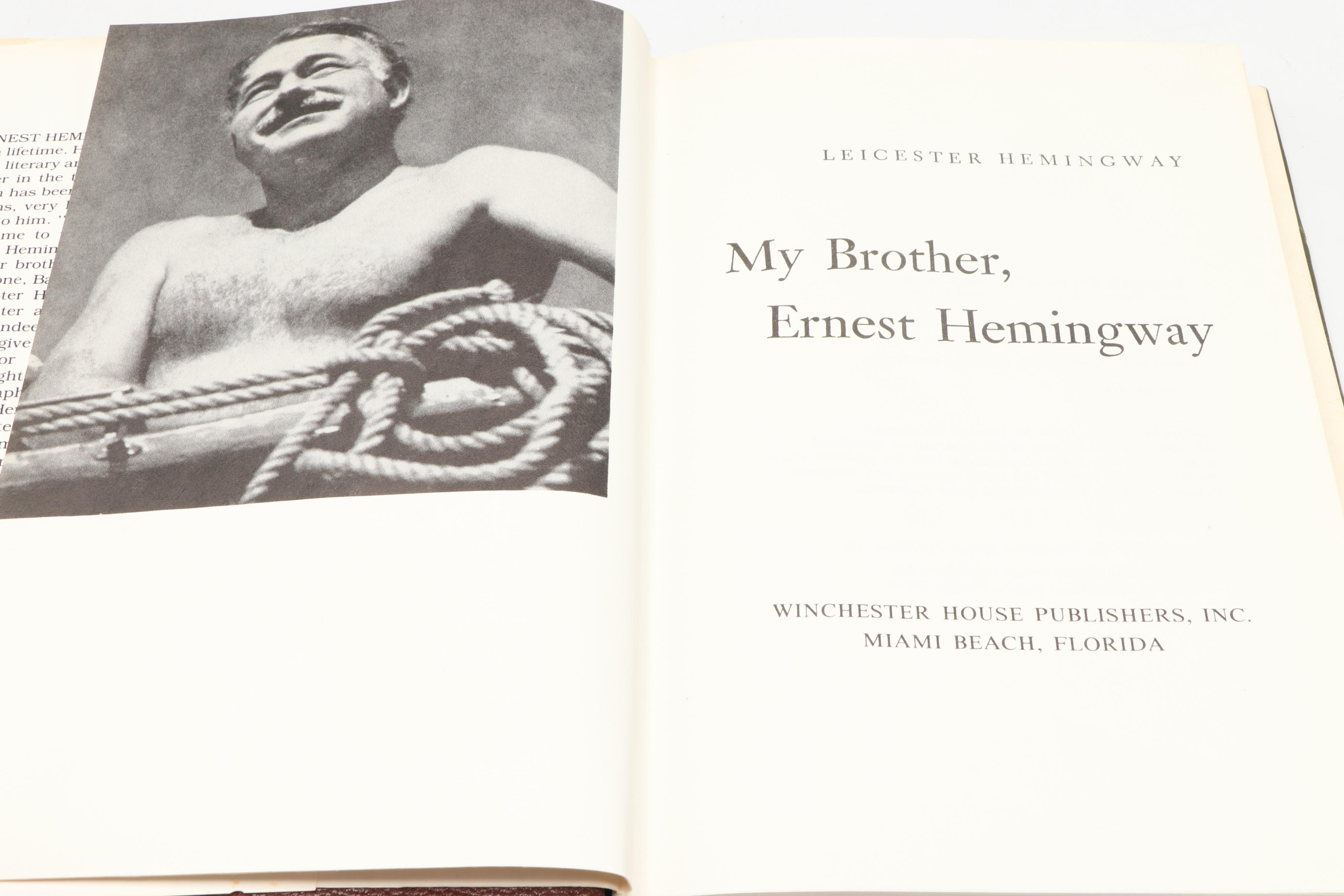 Signed Second Edition "My Brother, Ernest Hemingway" by Leicester Hemingway