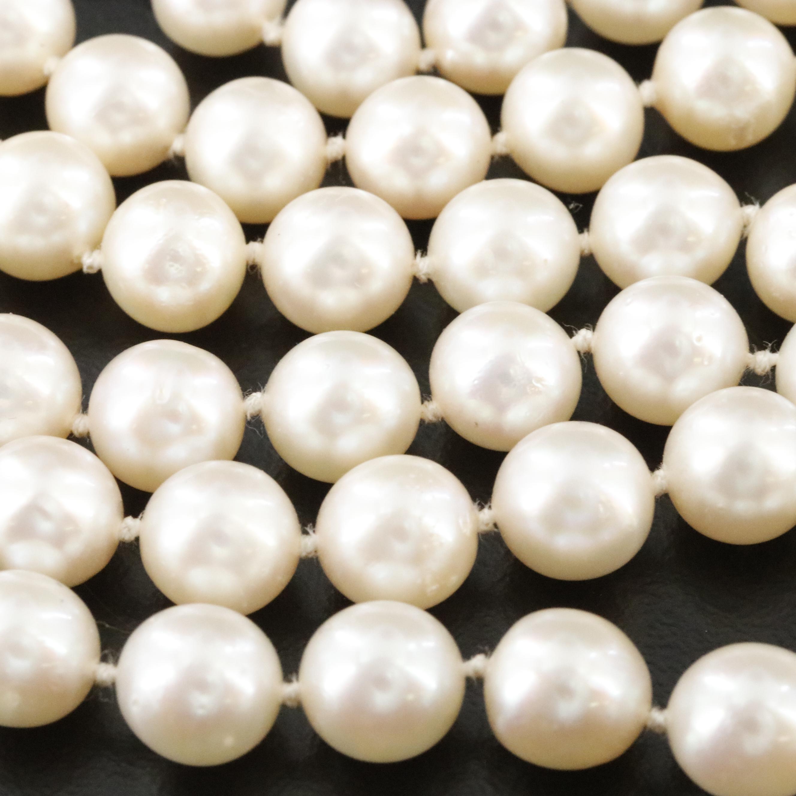 Pearl Necklace with 14K Clasp