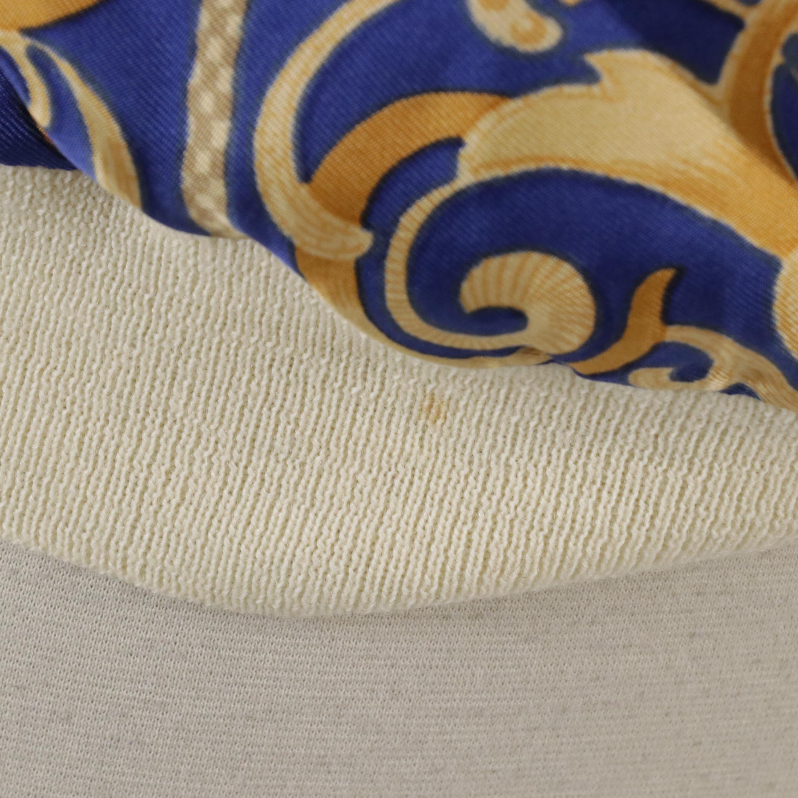 Hermès Turtleneck Sweater in Cream Wool and "La Présentation" Silk Twill