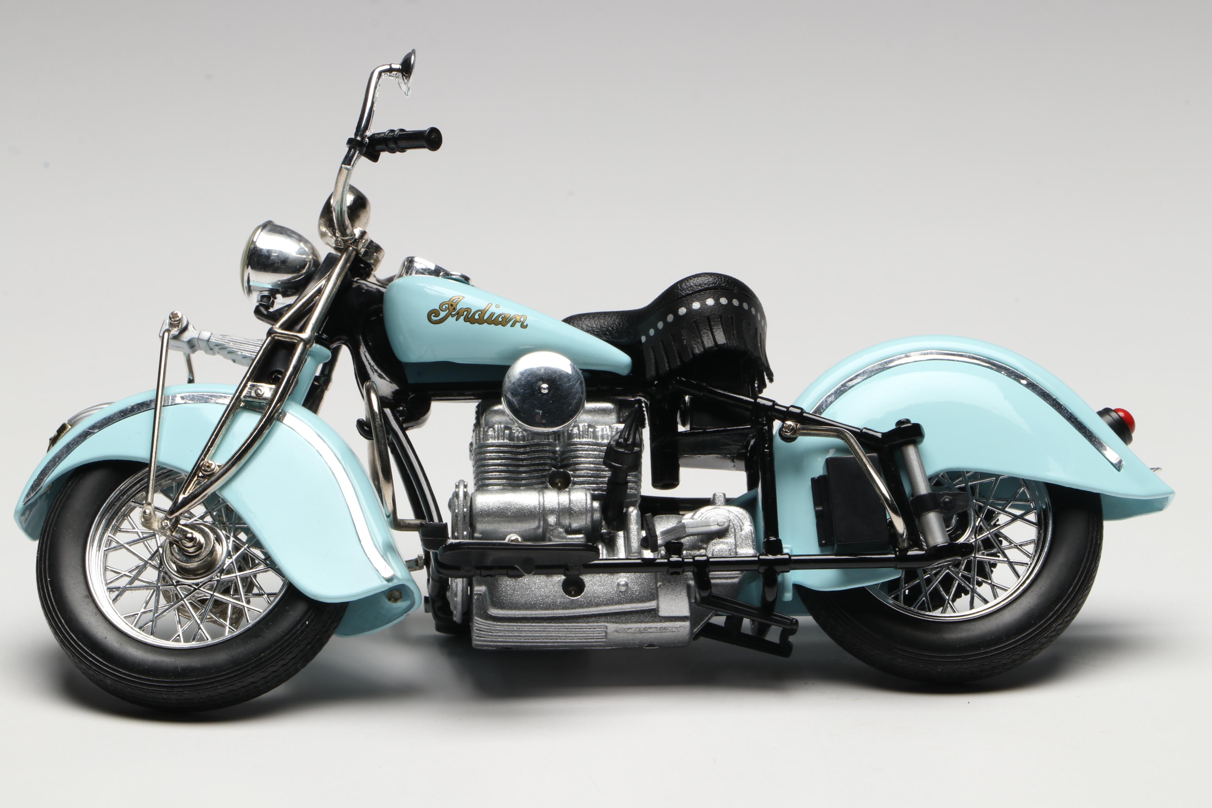 Harley-Davidson "Tin Toy" Vintage Model Motorcycle with Ceramic Mug