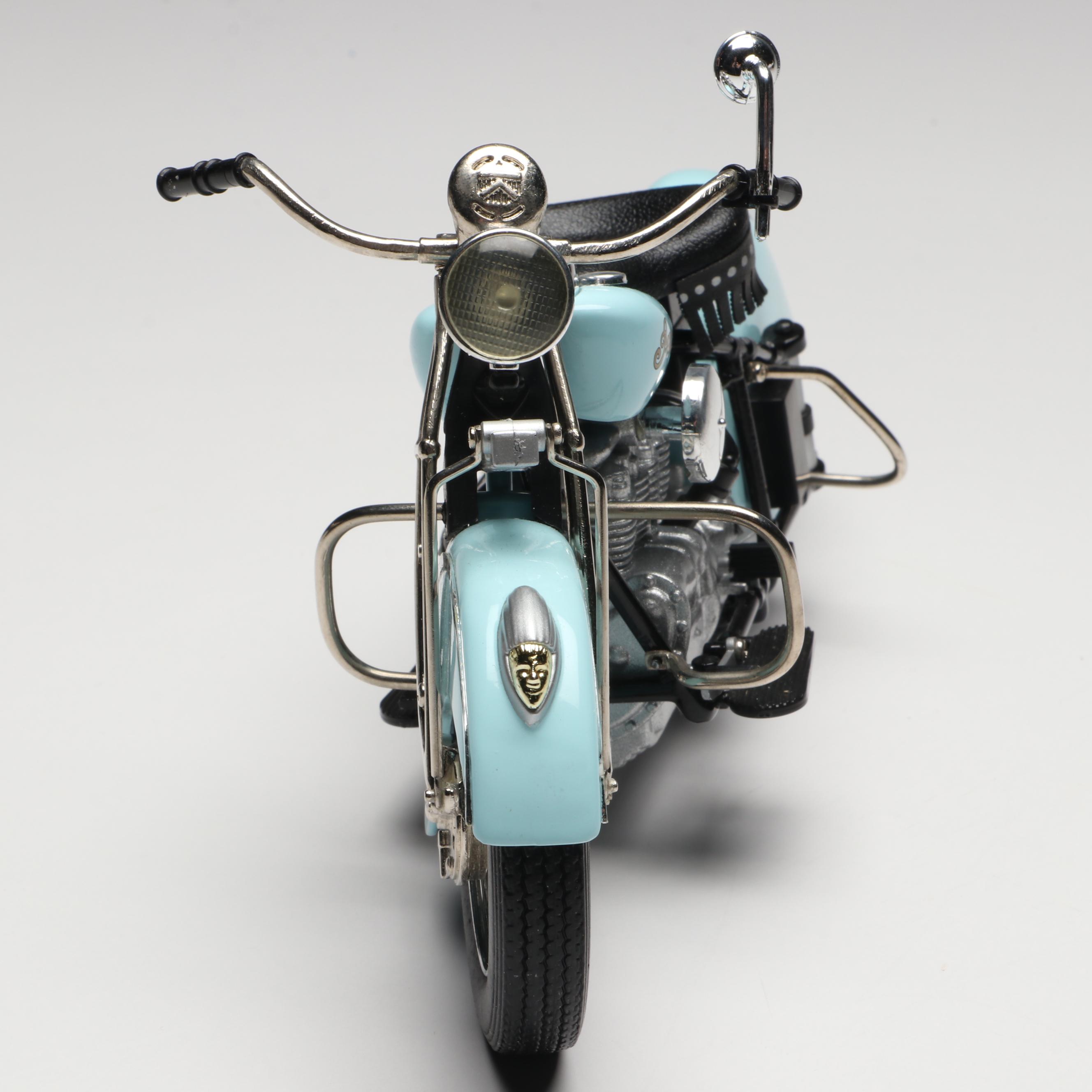 Harley-Davidson "Tin Toy" Vintage Model Motorcycle with Ceramic Mug