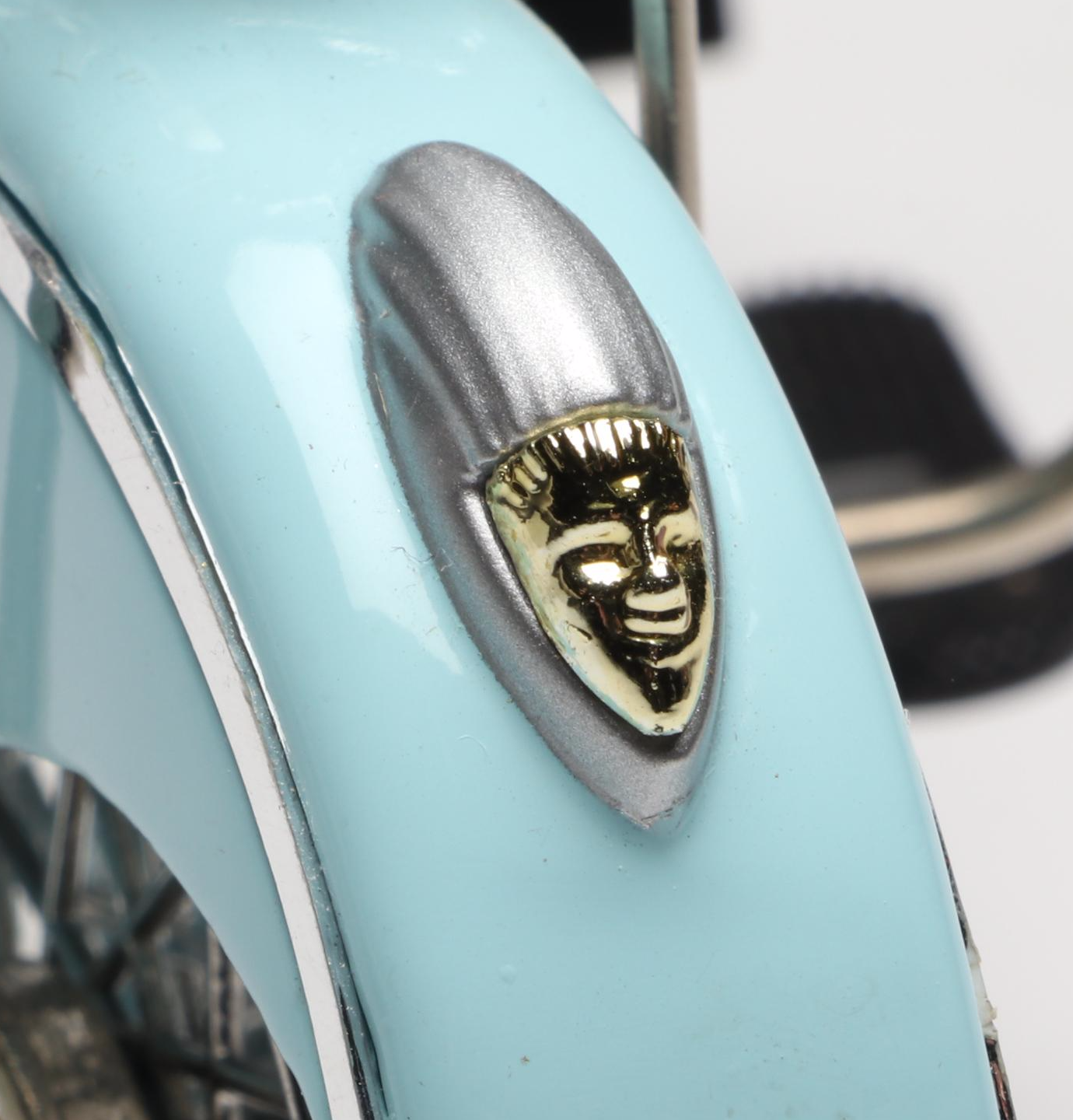 Harley-Davidson "Tin Toy" Vintage Model Motorcycle with Ceramic Mug