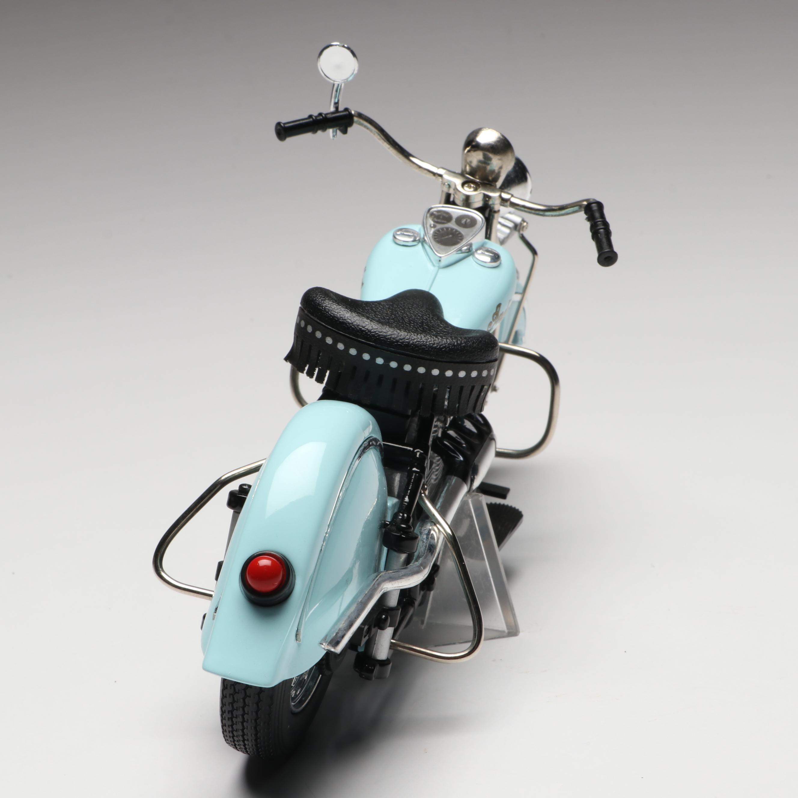 Harley-Davidson "Tin Toy" Vintage Model Motorcycle with Ceramic Mug