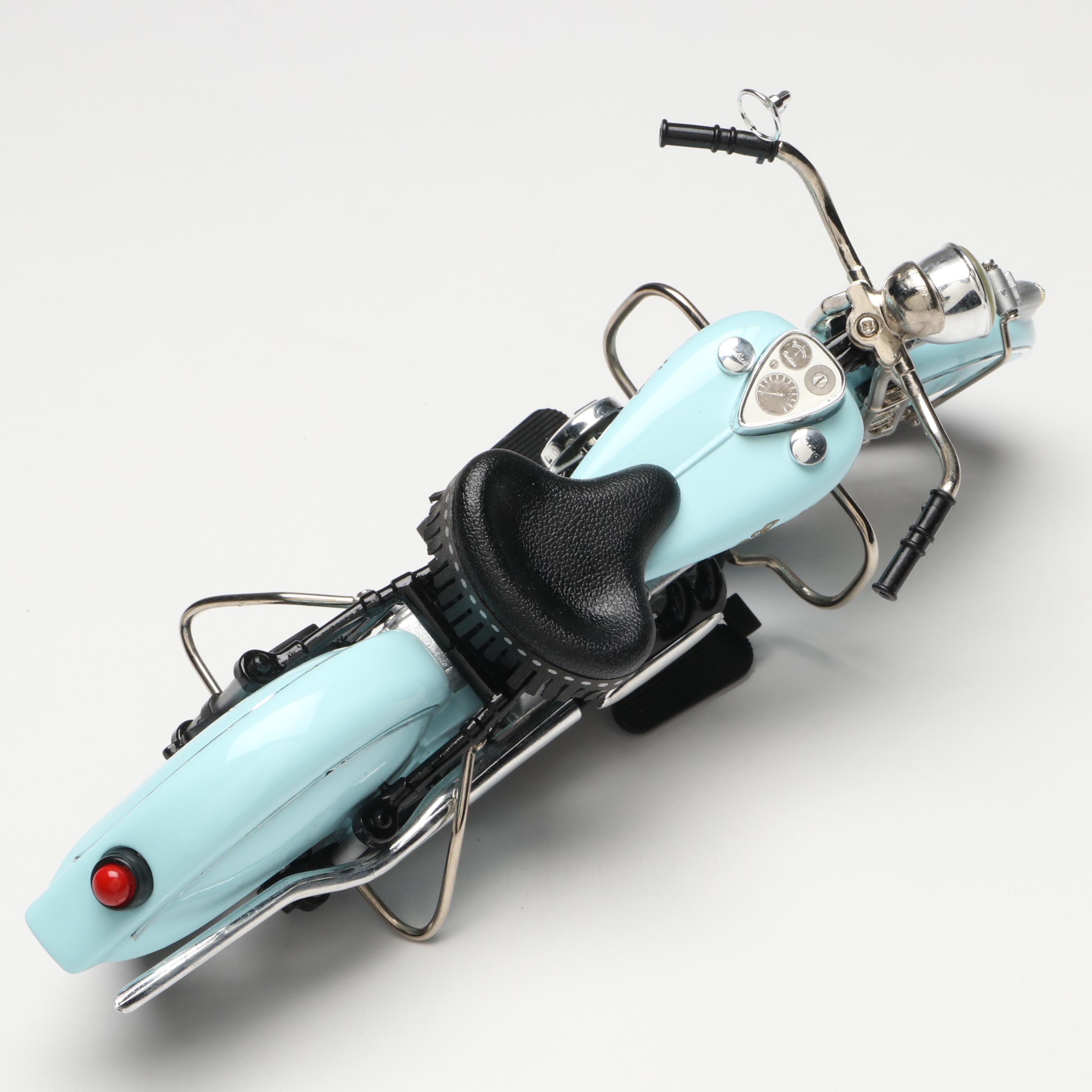 Harley-Davidson "Tin Toy" Vintage Model Motorcycle with Ceramic Mug