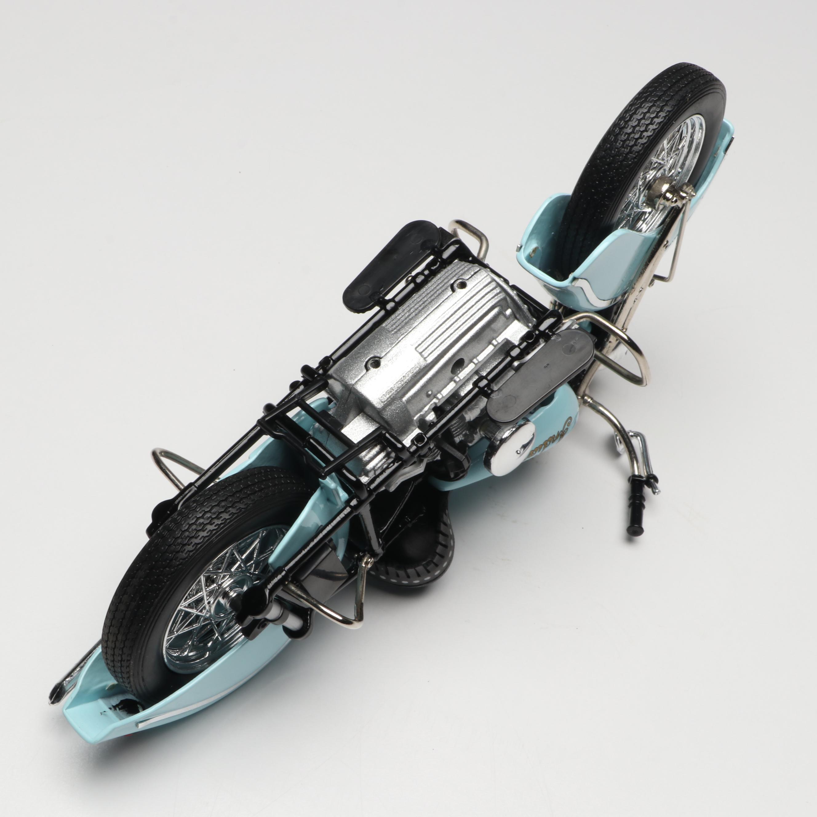 Harley-Davidson "Tin Toy" Vintage Model Motorcycle with Ceramic Mug