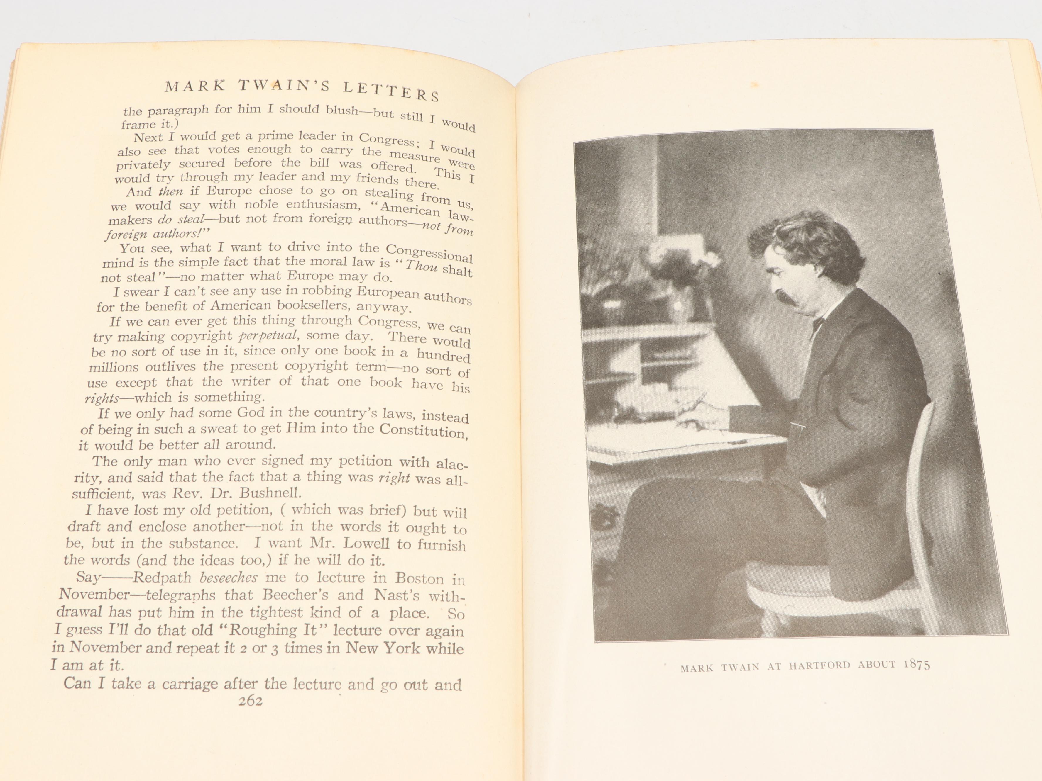 "Mark Twain: A Biography" Three-Volume Set by Albert Bigelow Paine and More