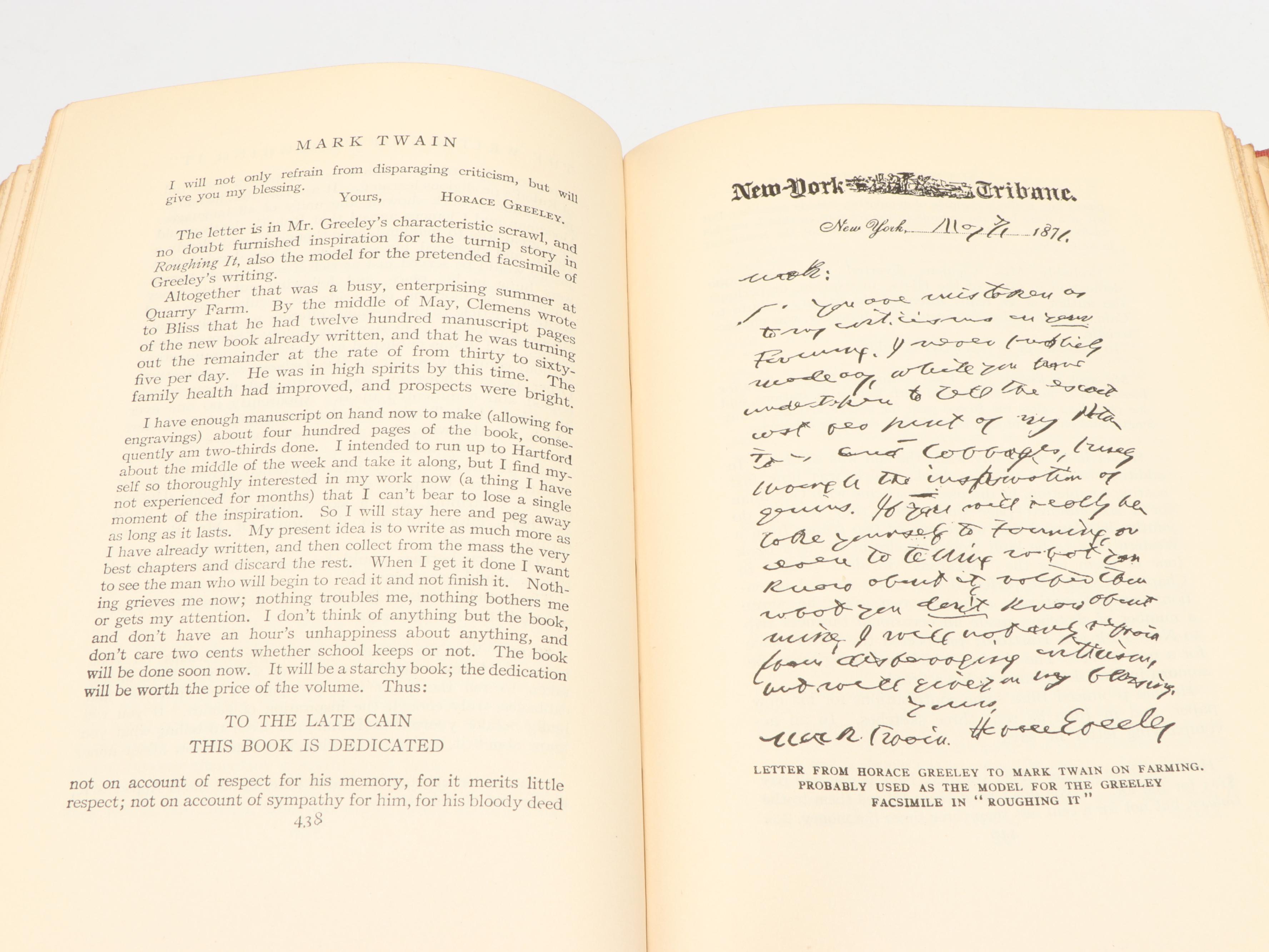 "Mark Twain: A Biography" Three-Volume Set by Albert Bigelow Paine and More