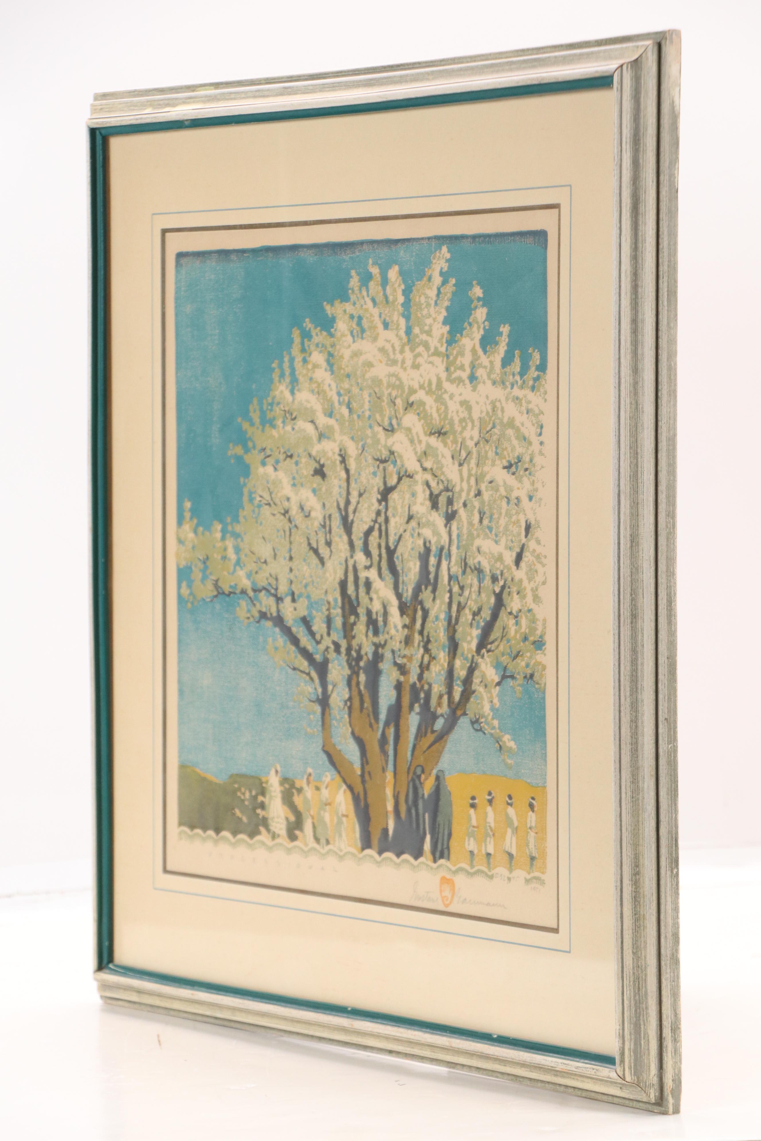 Gustave Baumann Woodcut "Processional," 1951