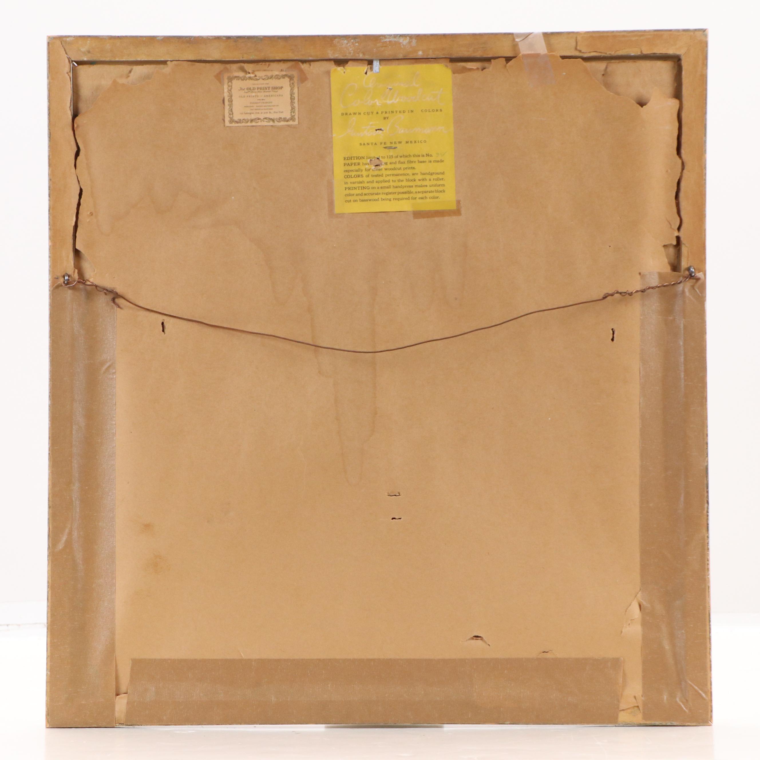 Gustave Baumann Woodcut "Processional," 1951