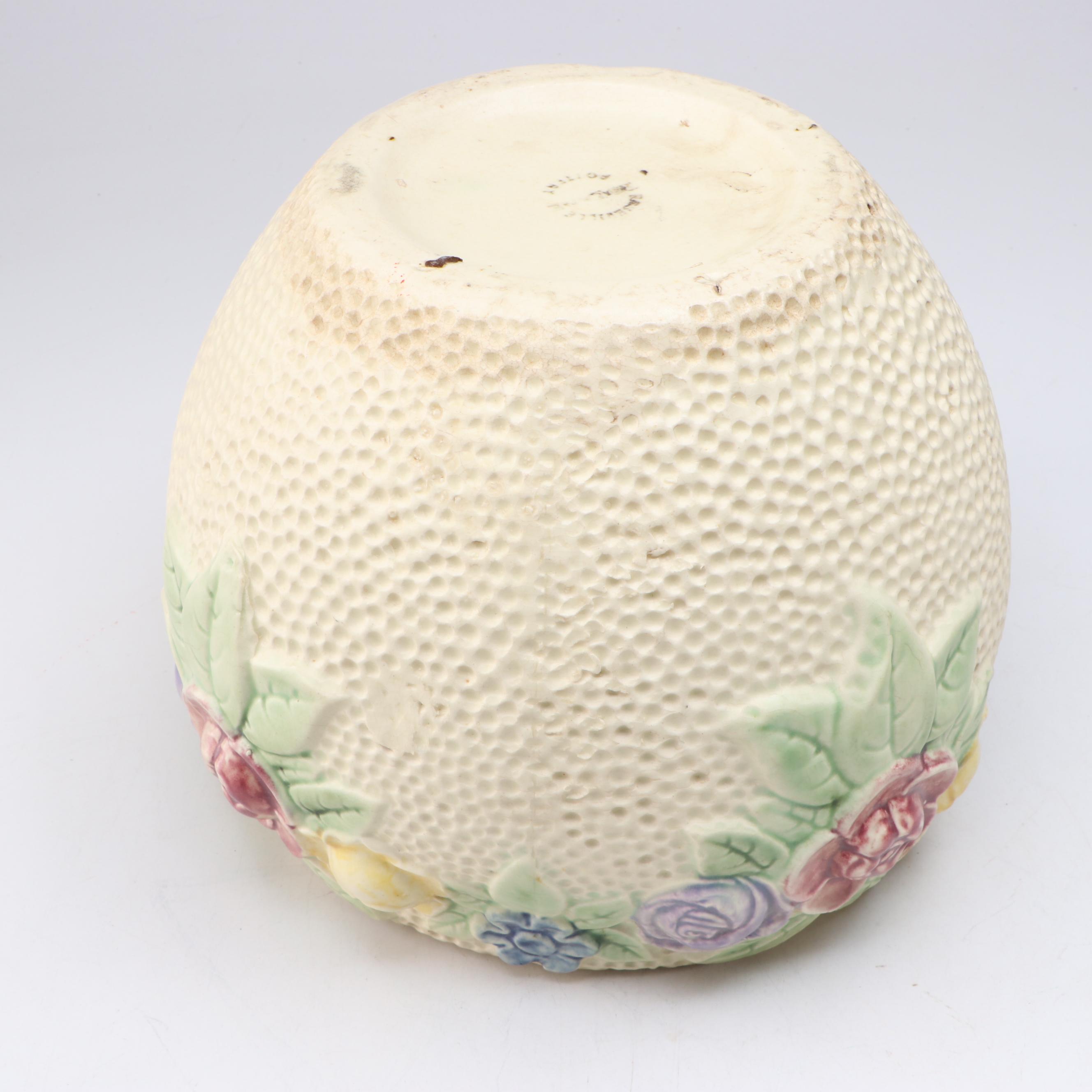 Roseville Pottery Embossed Floral Planter