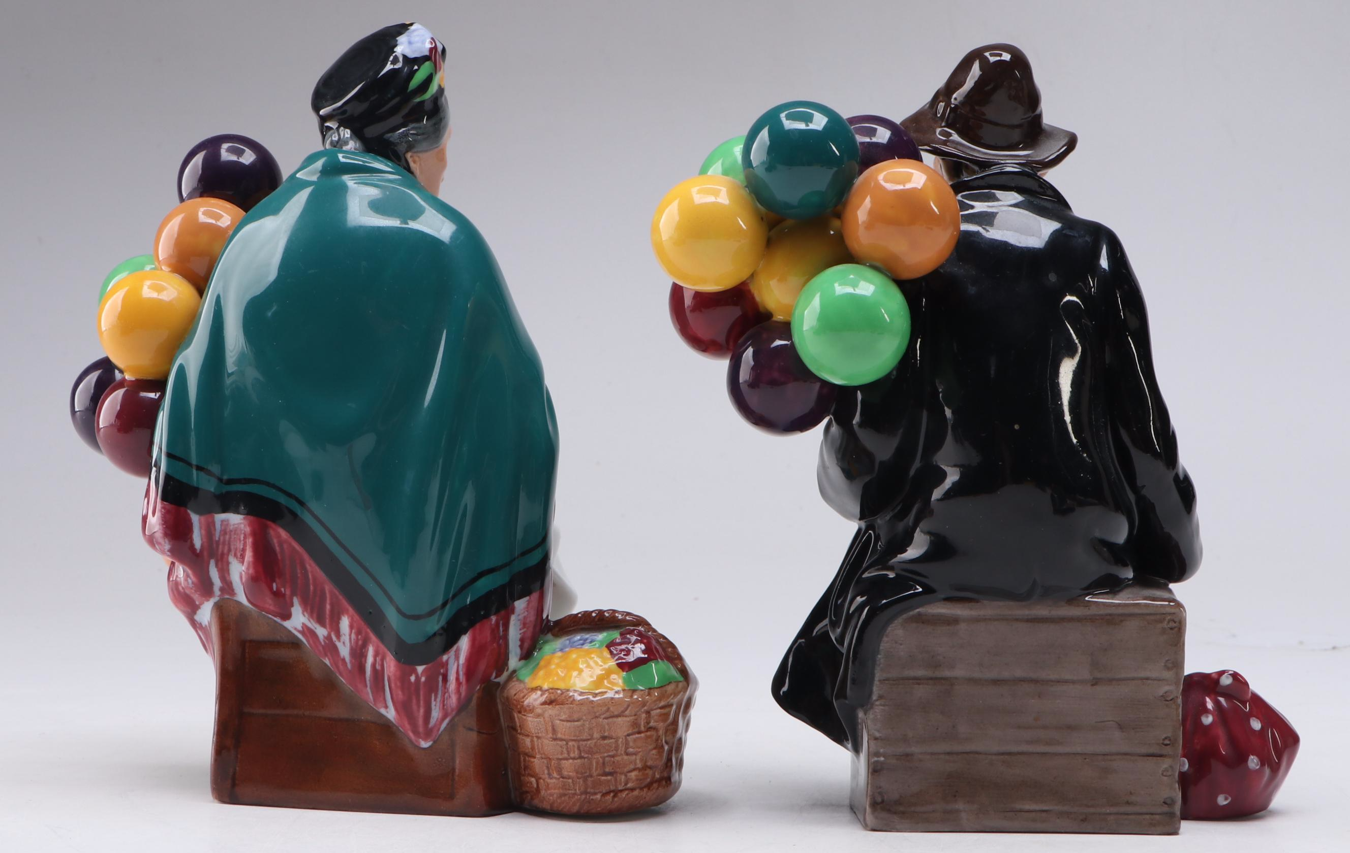 Royal Doulton "The Old Balloon Seller" and "The Balloon Man" Ceramic Figurines