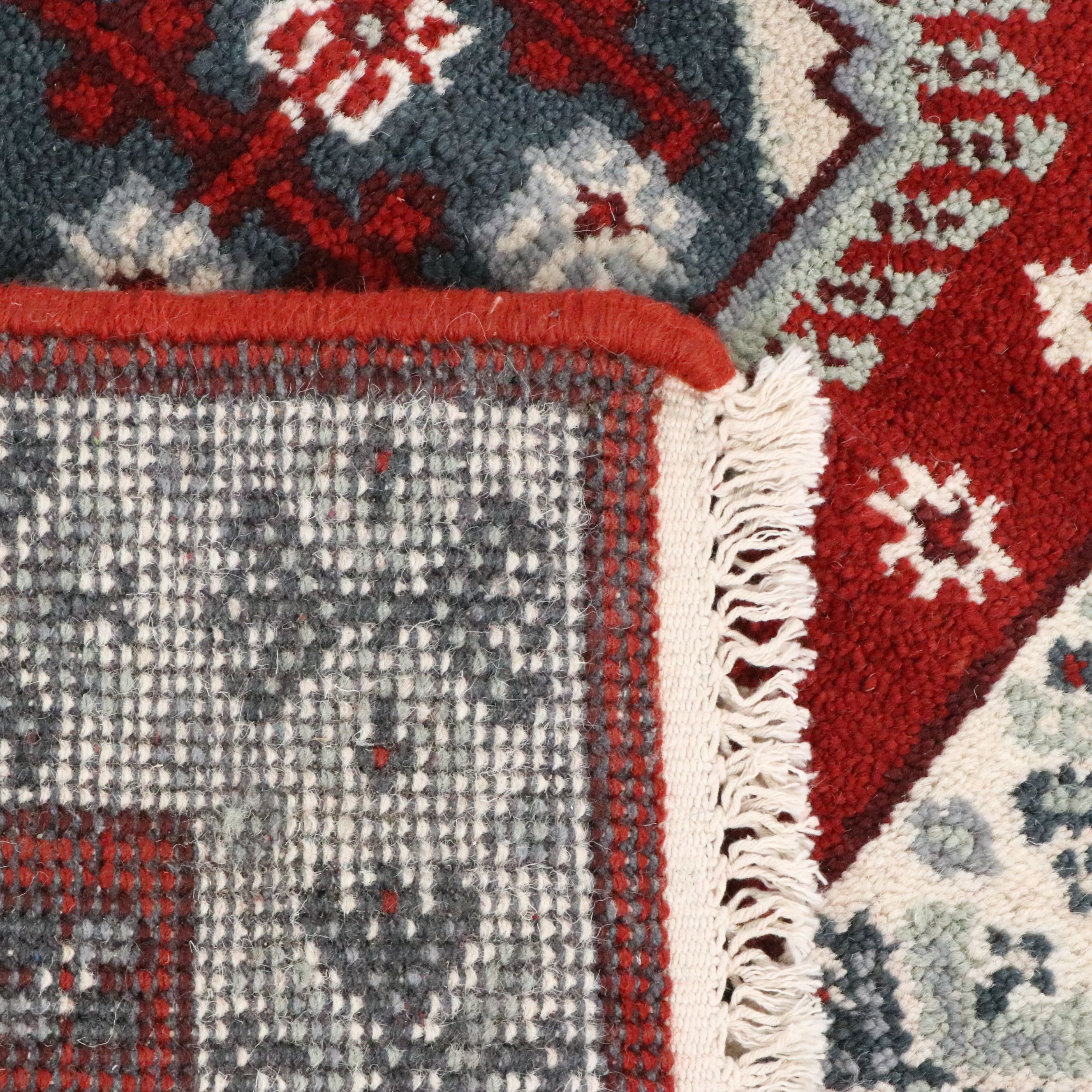 2'2 x 6'2 Hand-Knotted Afghan Kazak Carpet Runner