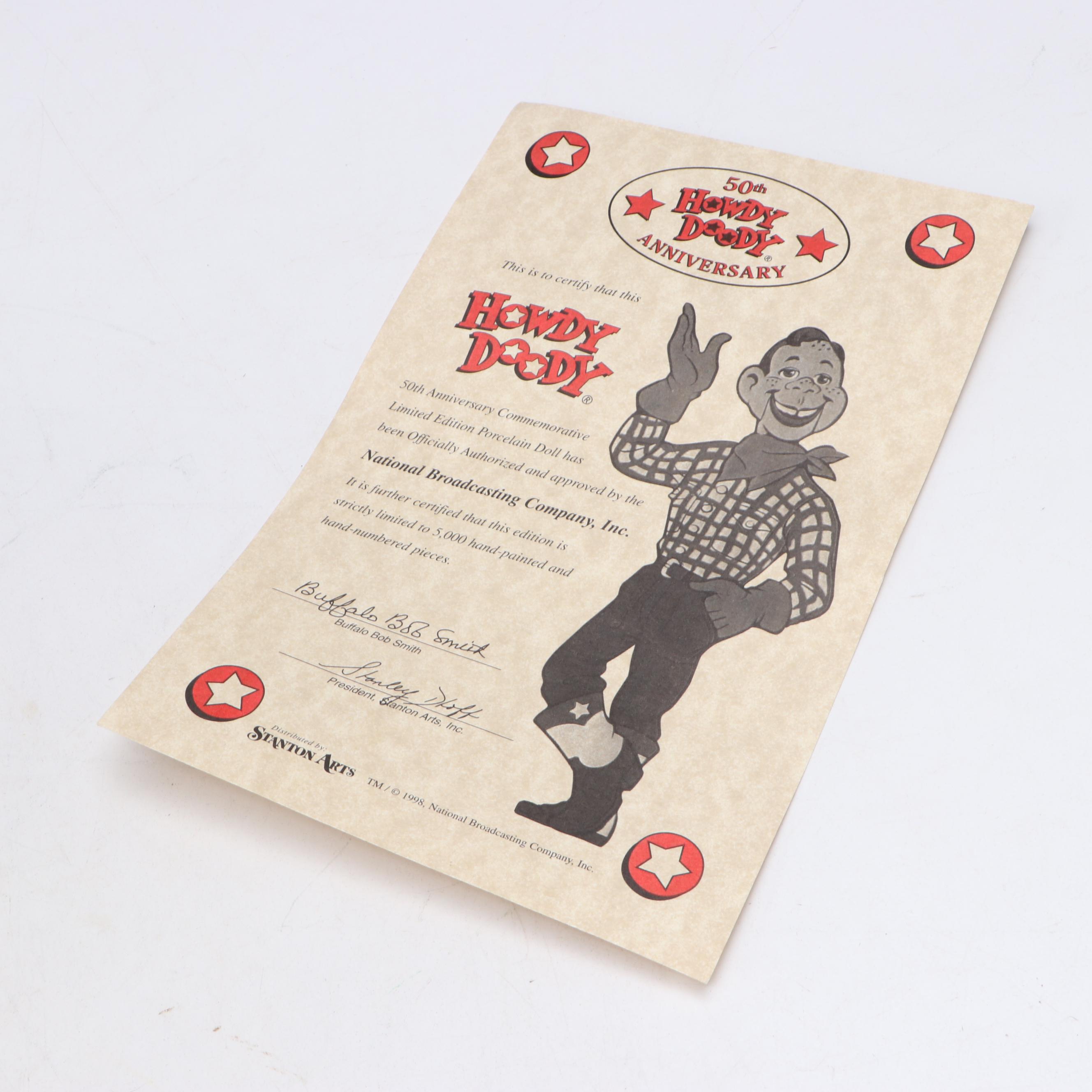 Stanton Arts Howdy Doody 50th Anniversary Hand-Painted Doll