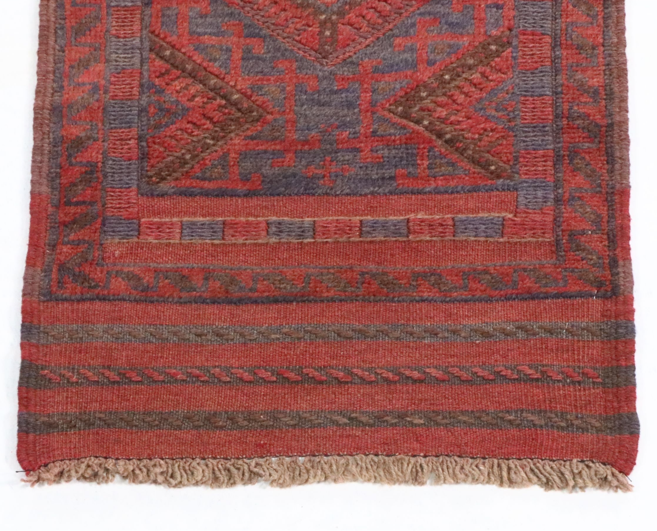 1'10 x 8'1 Handwoven Afghan Mashwani Carpet Runner