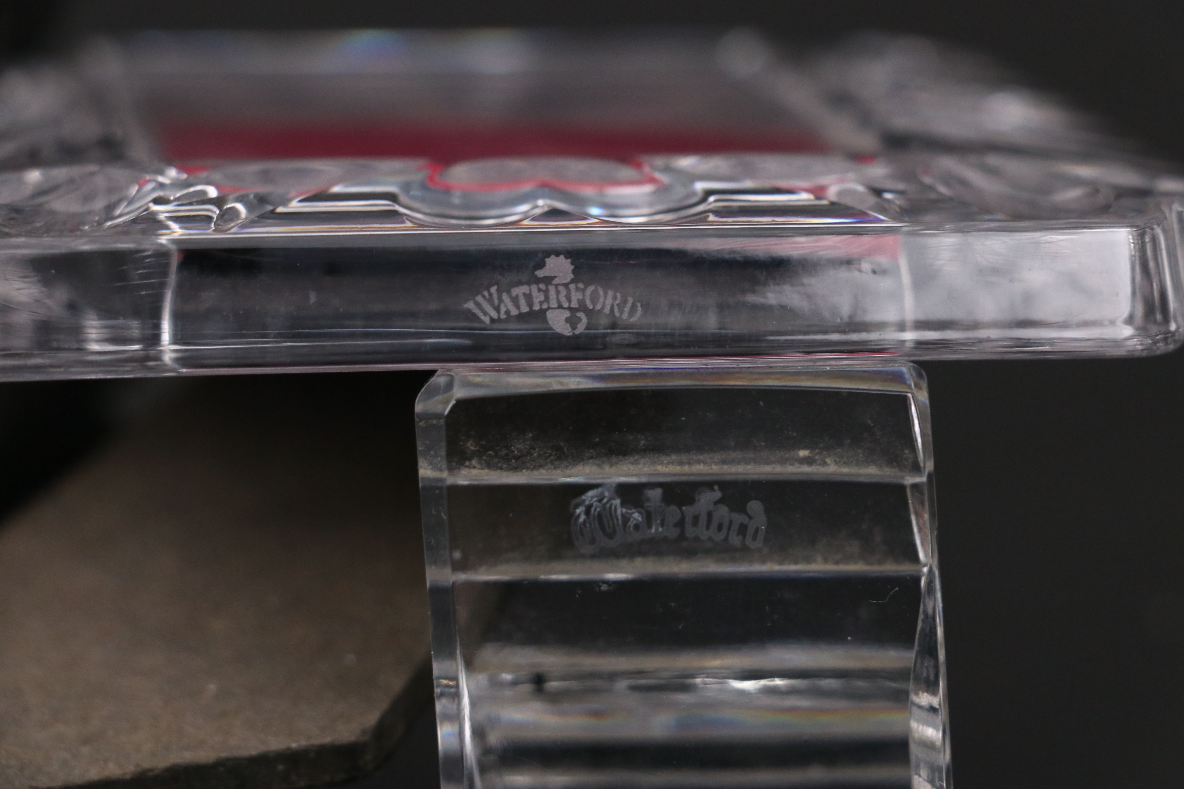 Shannon and Other Crystal Ashtrays with Waterford Crystal Desk Clock and Frame