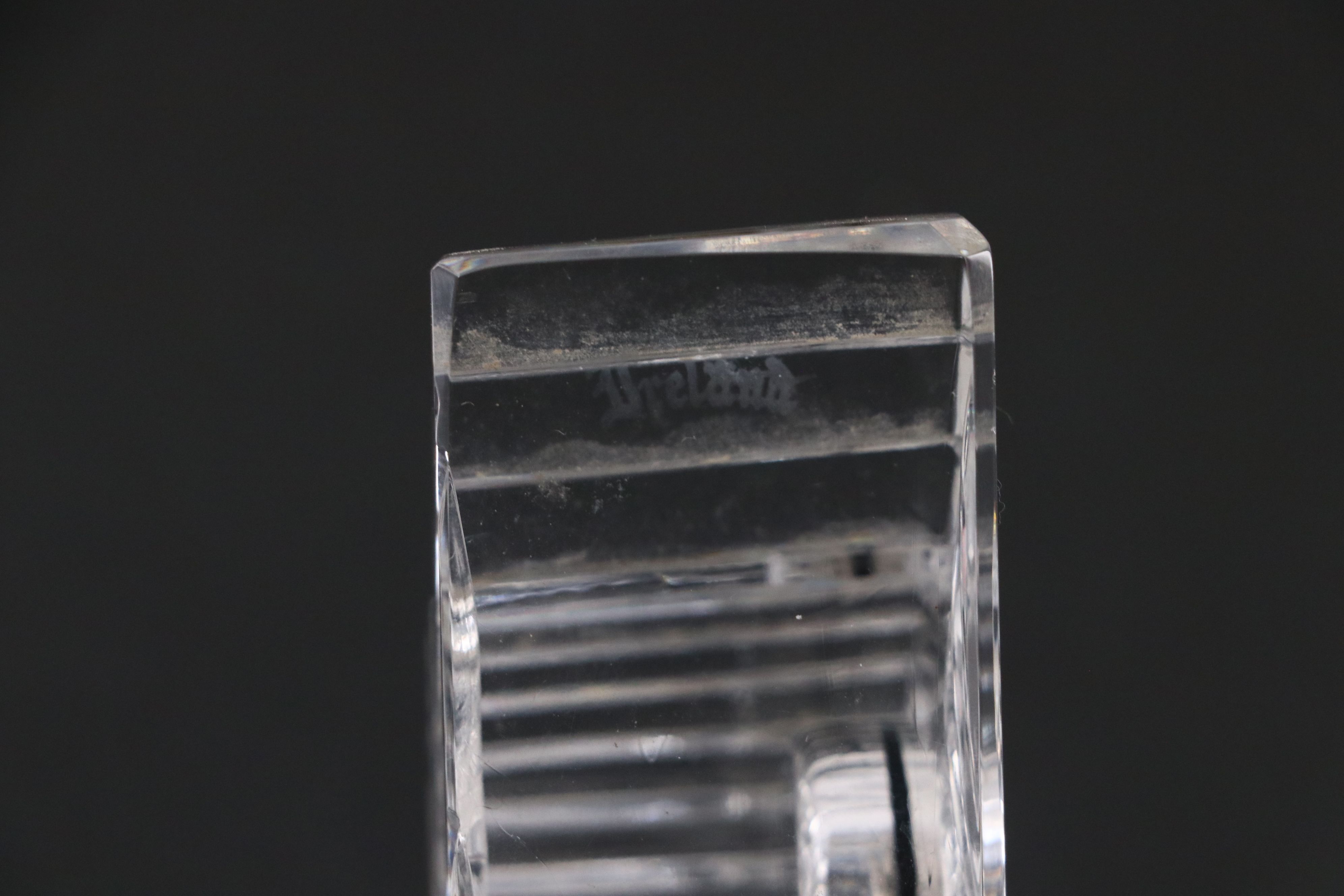 Shannon and Other Crystal Ashtrays with Waterford Crystal Desk Clock and Frame