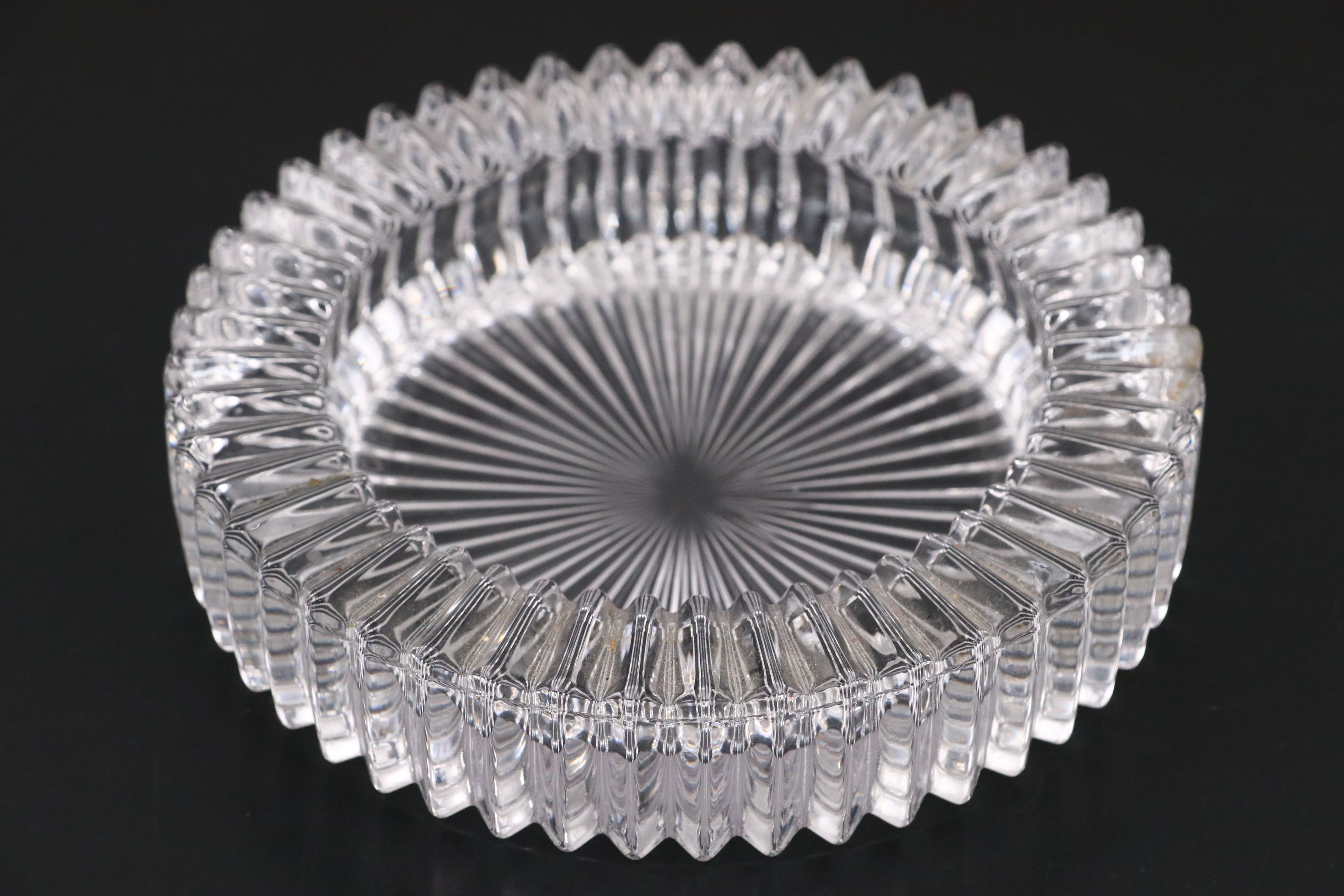 Shannon and Other Crystal Ashtrays with Waterford Crystal Desk Clock and Frame