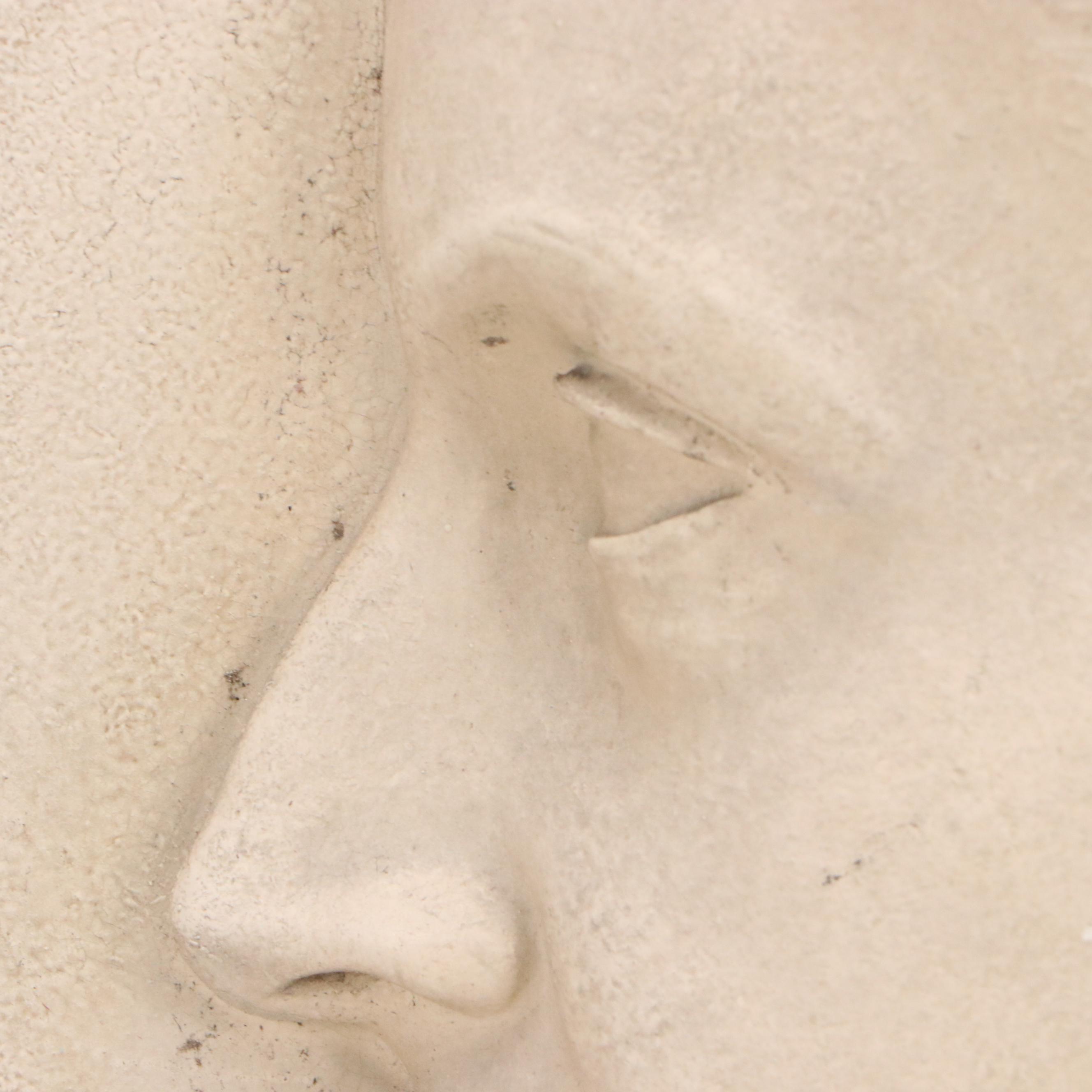 Attributed to Edward Augustus Brackett Plaster Bas-Relief Portrait, Late 19th C.