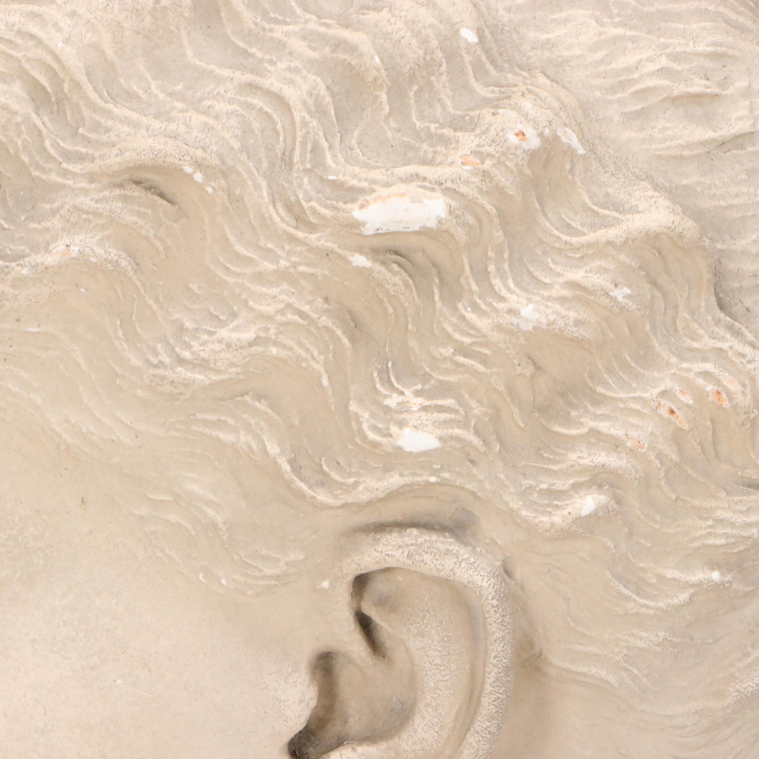 Attributed to Edward Augustus Brackett Plaster Bas-Relief Portrait, Late 19th C.