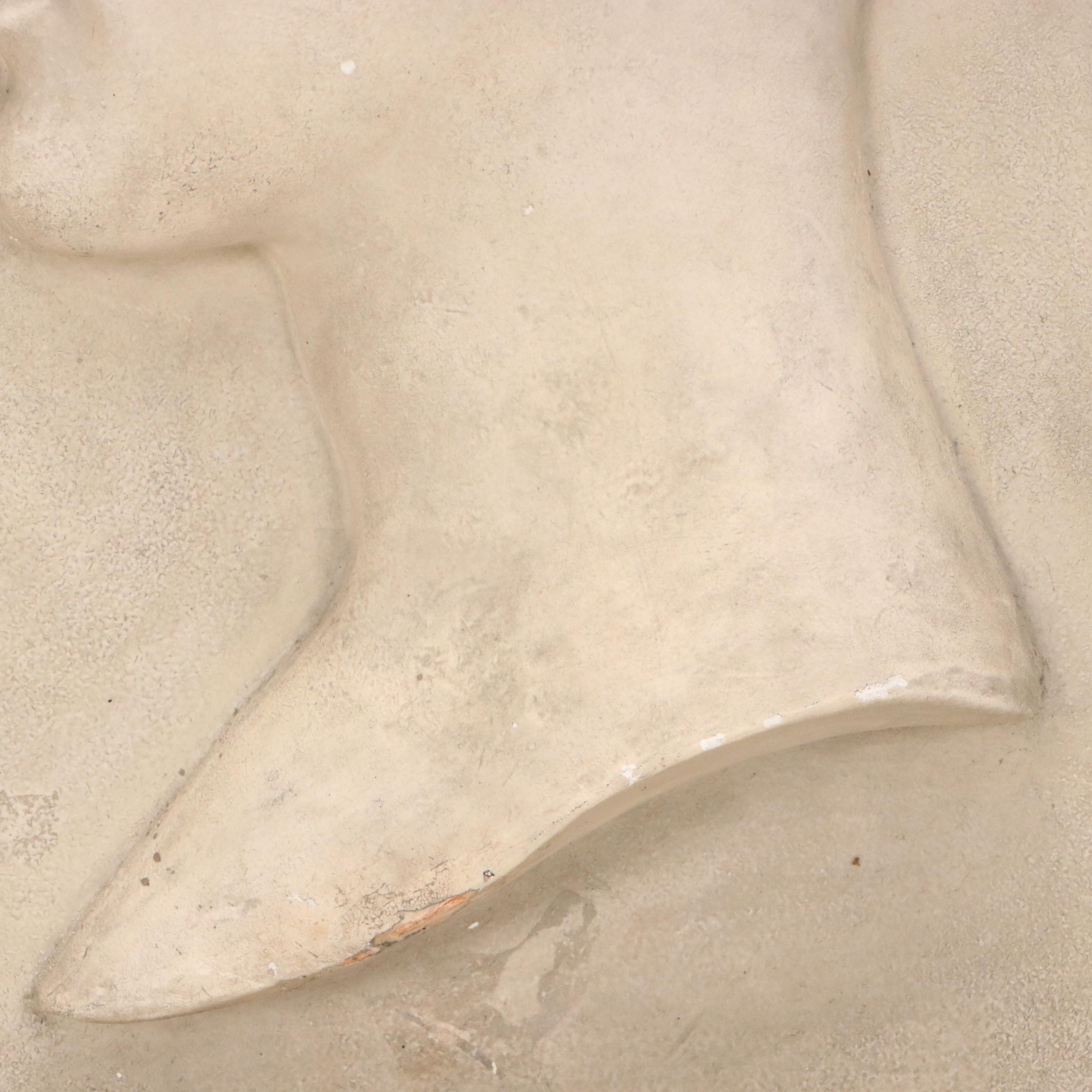 Attributed to Edward Augustus Brackett Plaster Bas-Relief Portrait, Late 19th C.