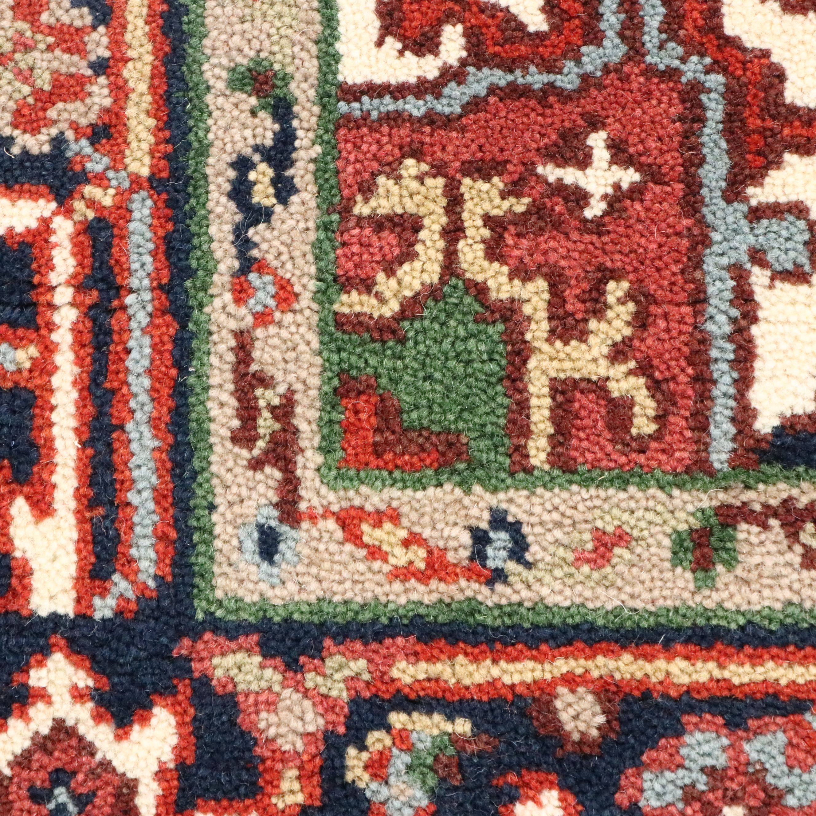 3'1 x 5'2 Hand-Knotted Indo-Persian Heriz Area Rug