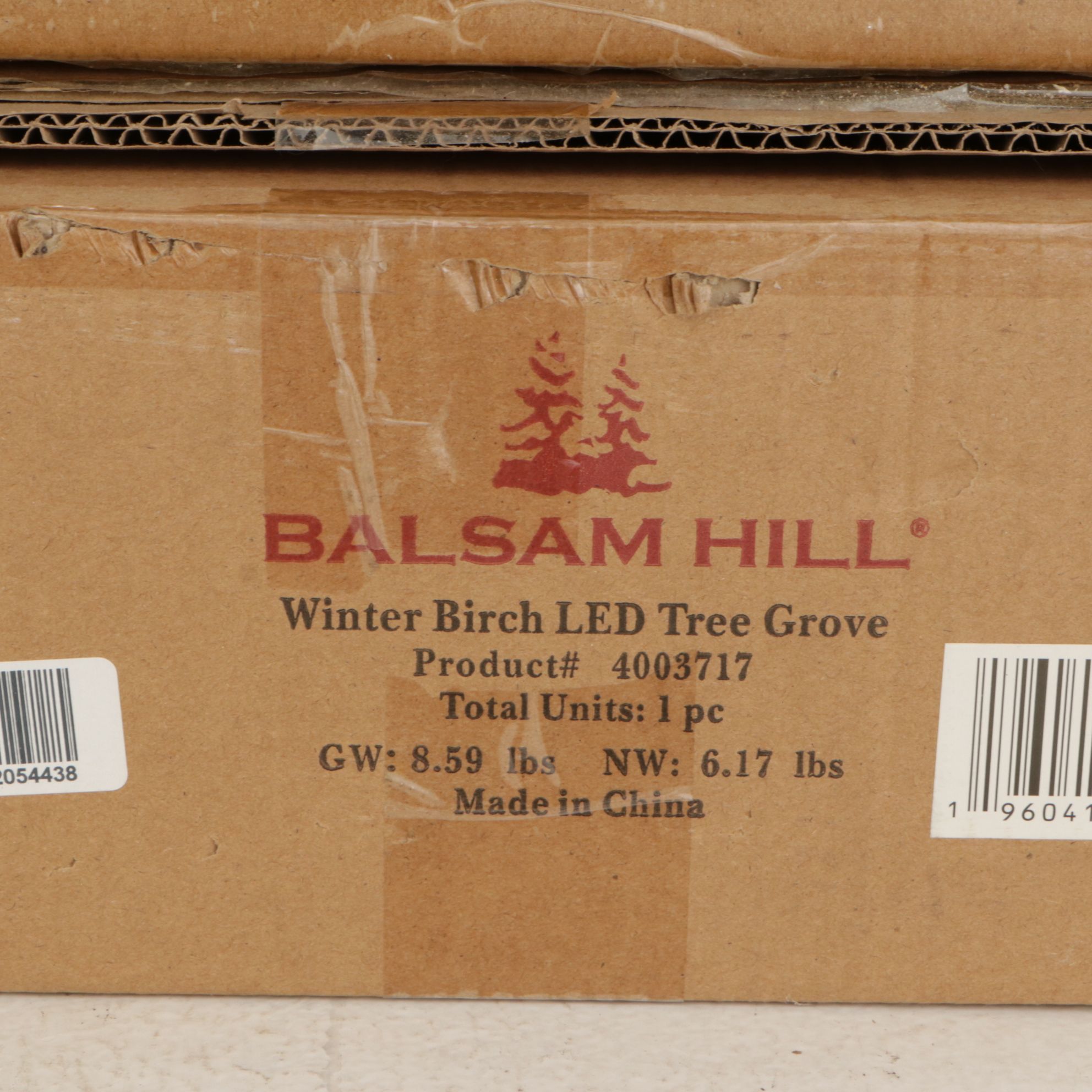 Balsam Hill Starburst Tree Topper, Nordic Plaid Ornaments & Lit Birch Tree Grove