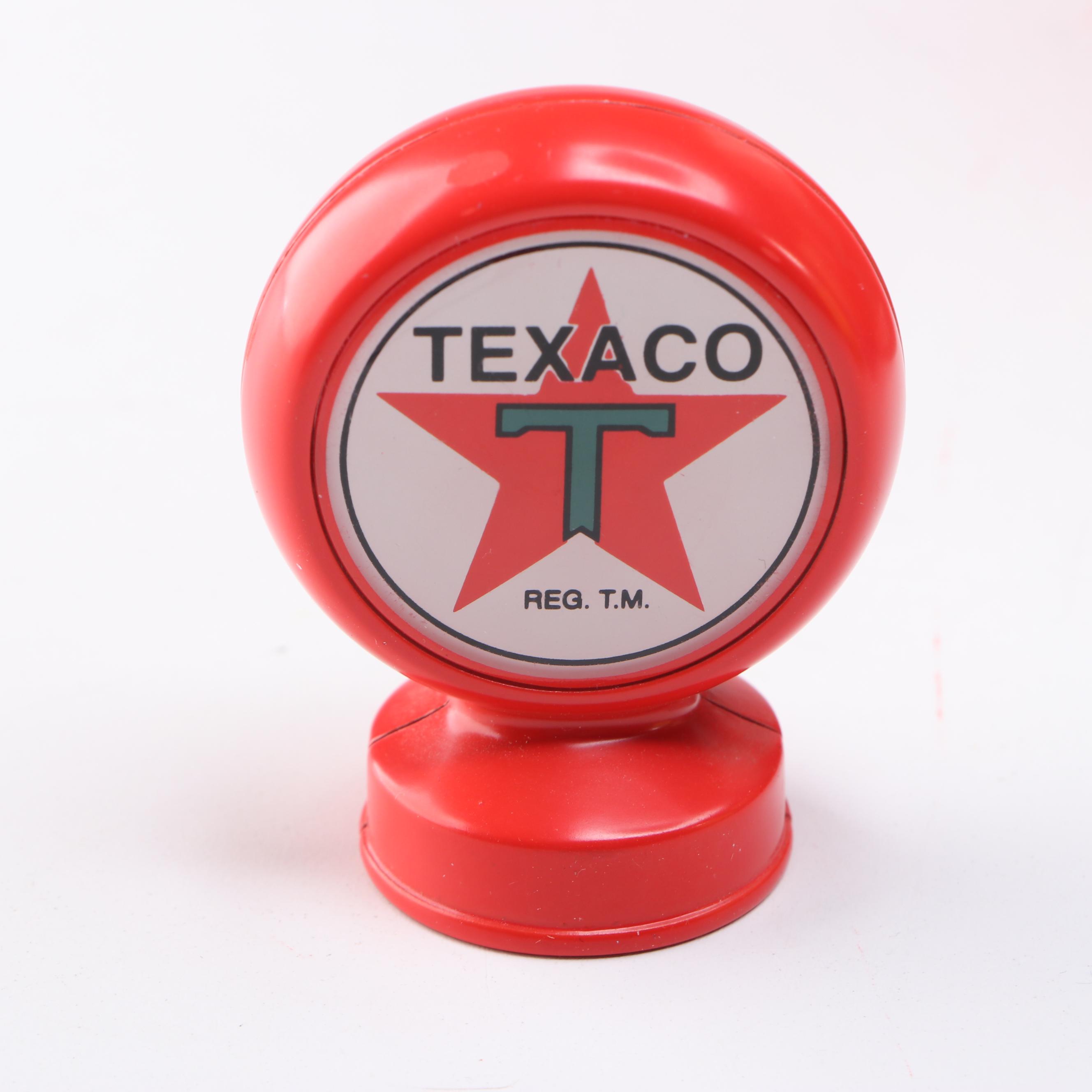 First Gear Oil Can Coin Banks with Texaco Pump and "Street Rodder" Wall Clock