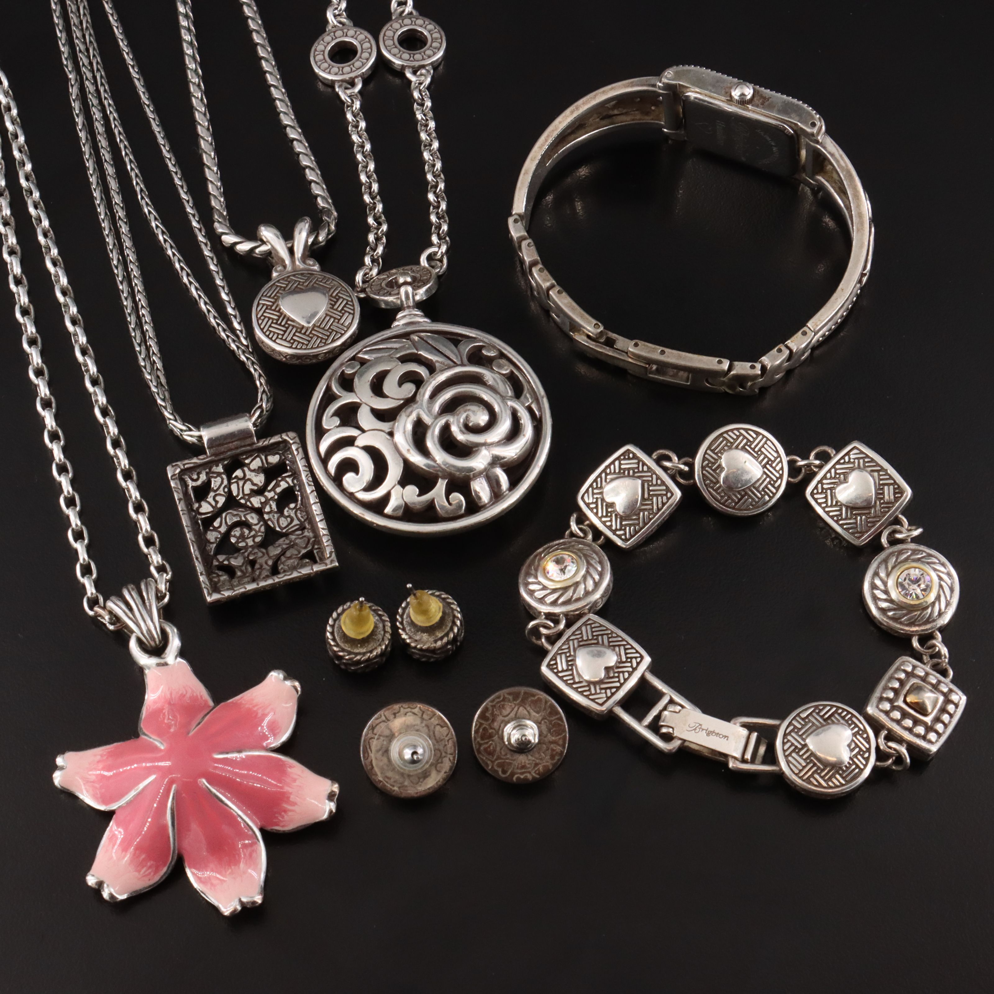 Brighton Jewelry Collection with Wristwatch, Rhinestones and Enamel