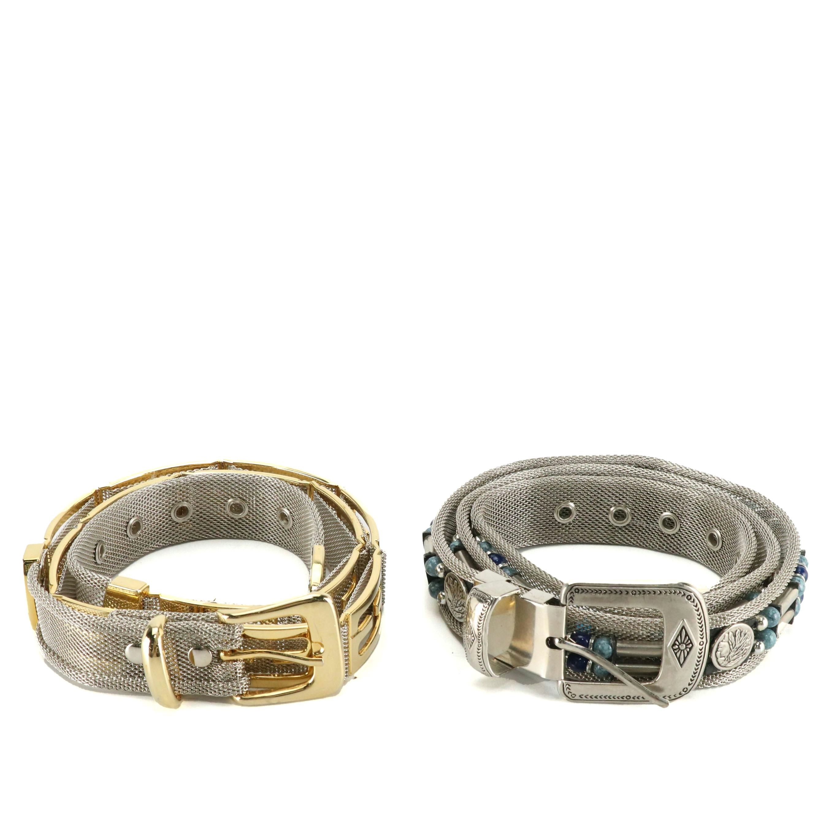 Metal Mesh Embellished Belts